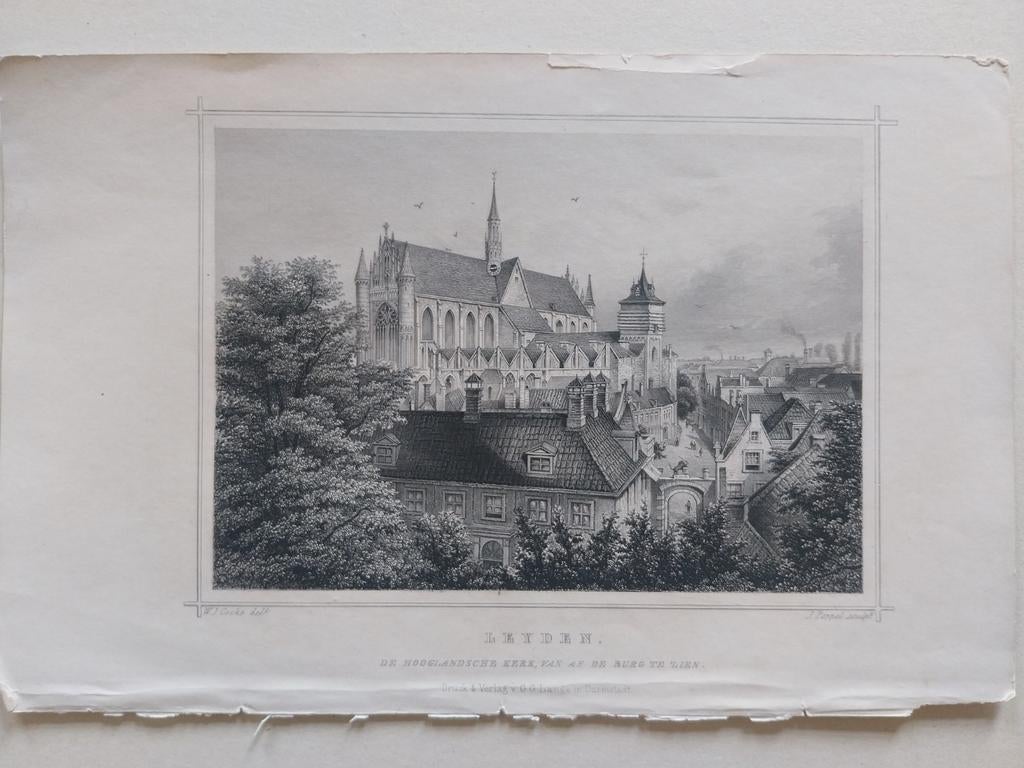 Leiden hooglandse kerk 19de eeuw, Ophalen of Verzenden