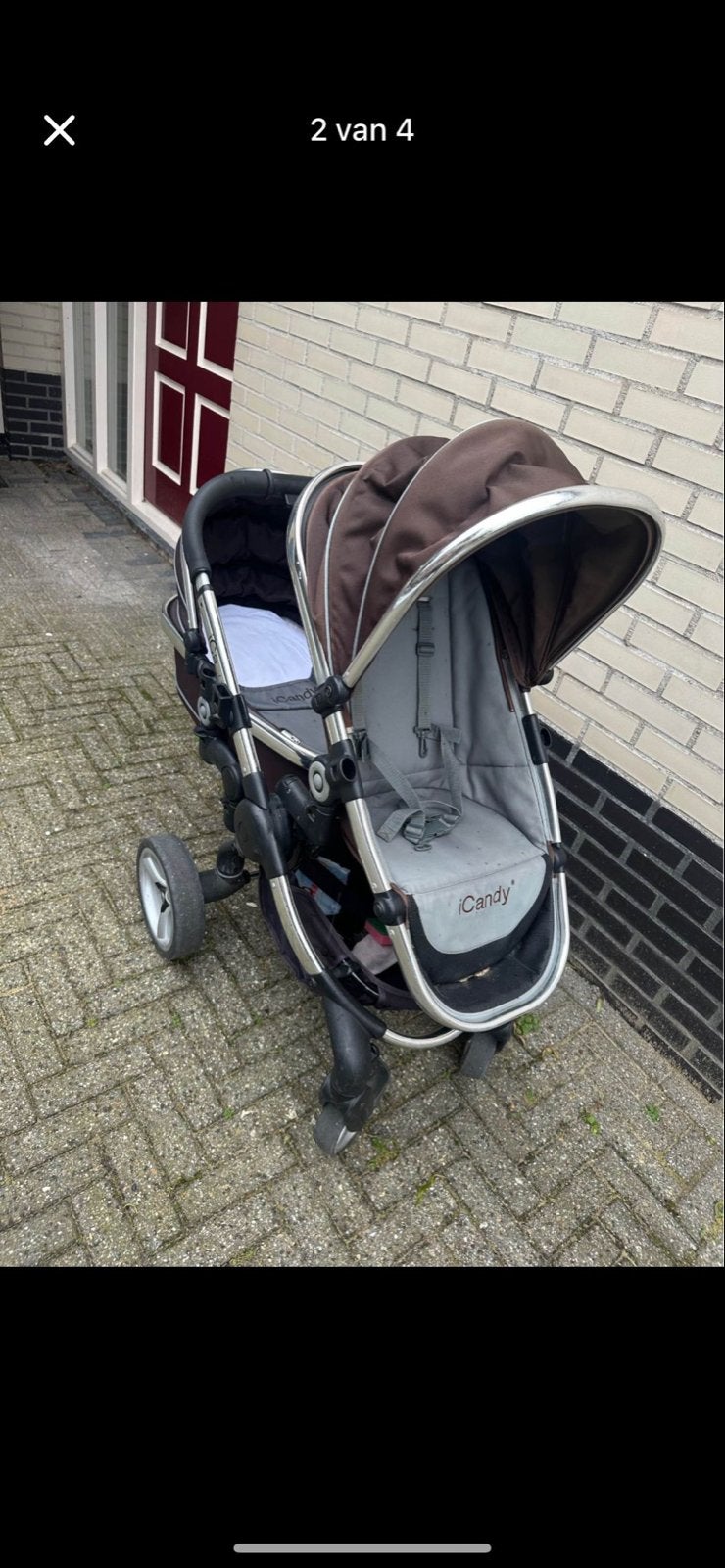 iCandy Peach Duowagen - Bruin/Zilver, Gebruikt, Duowagen, Combiwagen, Ophalen
