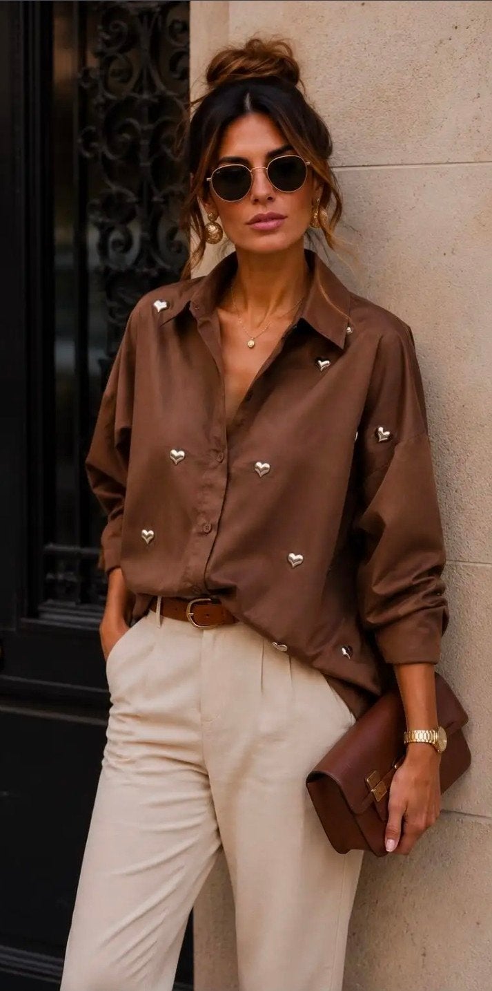 Emma & Ashley Blouse met Hartjes - 2 Kleuren, Kleding | Dames, Meerkleurig, Hindersstraat, Ophalen of Verzenden, Info@pure86krista.nl