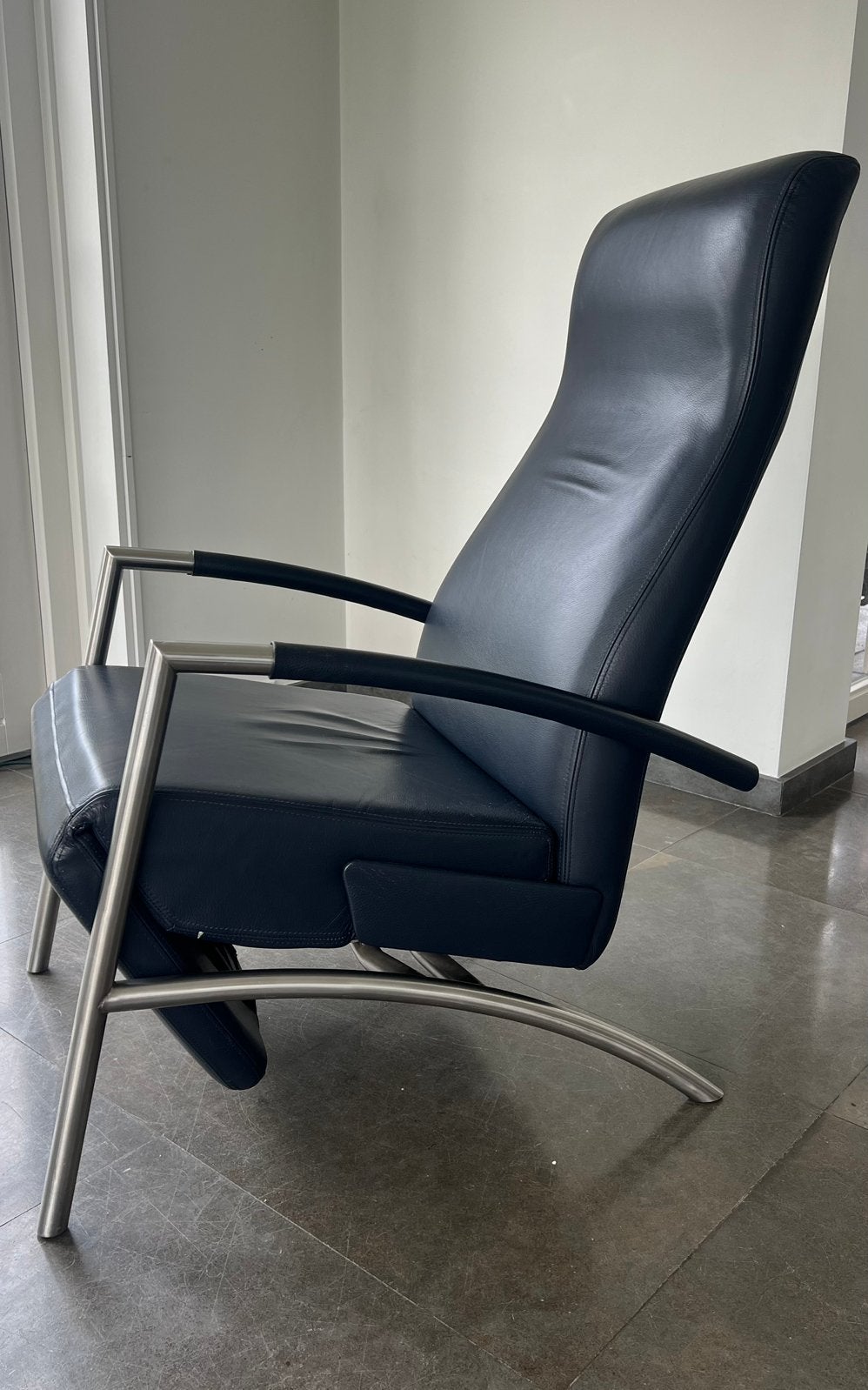 Relaxstoel/fauteuil, Huis en Inrichting, Ophalen, Zo goed als nieuw, 50 tot 75 cm, Leer