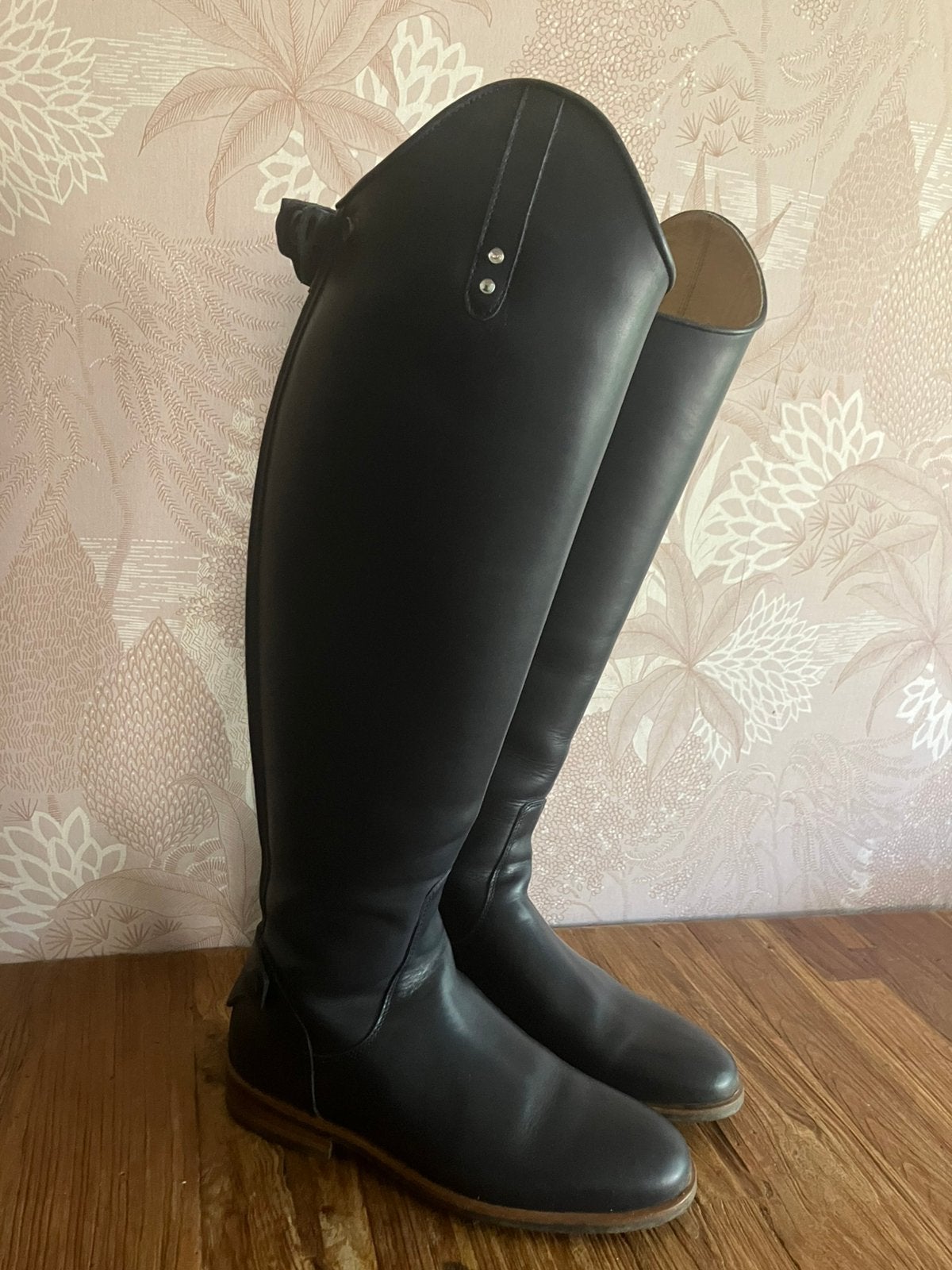 Zgan donker blauwe rijlaarzen 38, Dieren en Toebehoren, Paardrijkleding, Ophalen of Verzenden, Zo goed als nieuw, Dressuur, Schoeisel