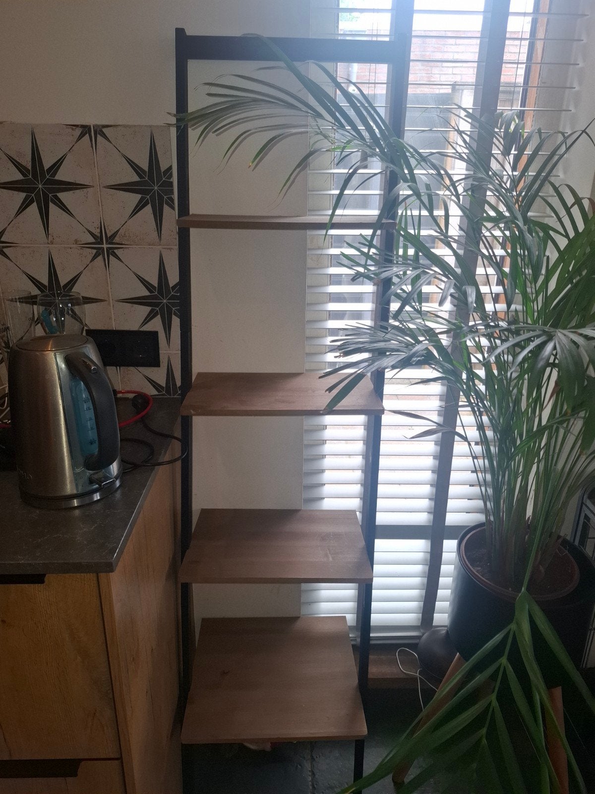 Houten Boekenplank / stelling / wand ladder deco, Ophalen, Gebruikt