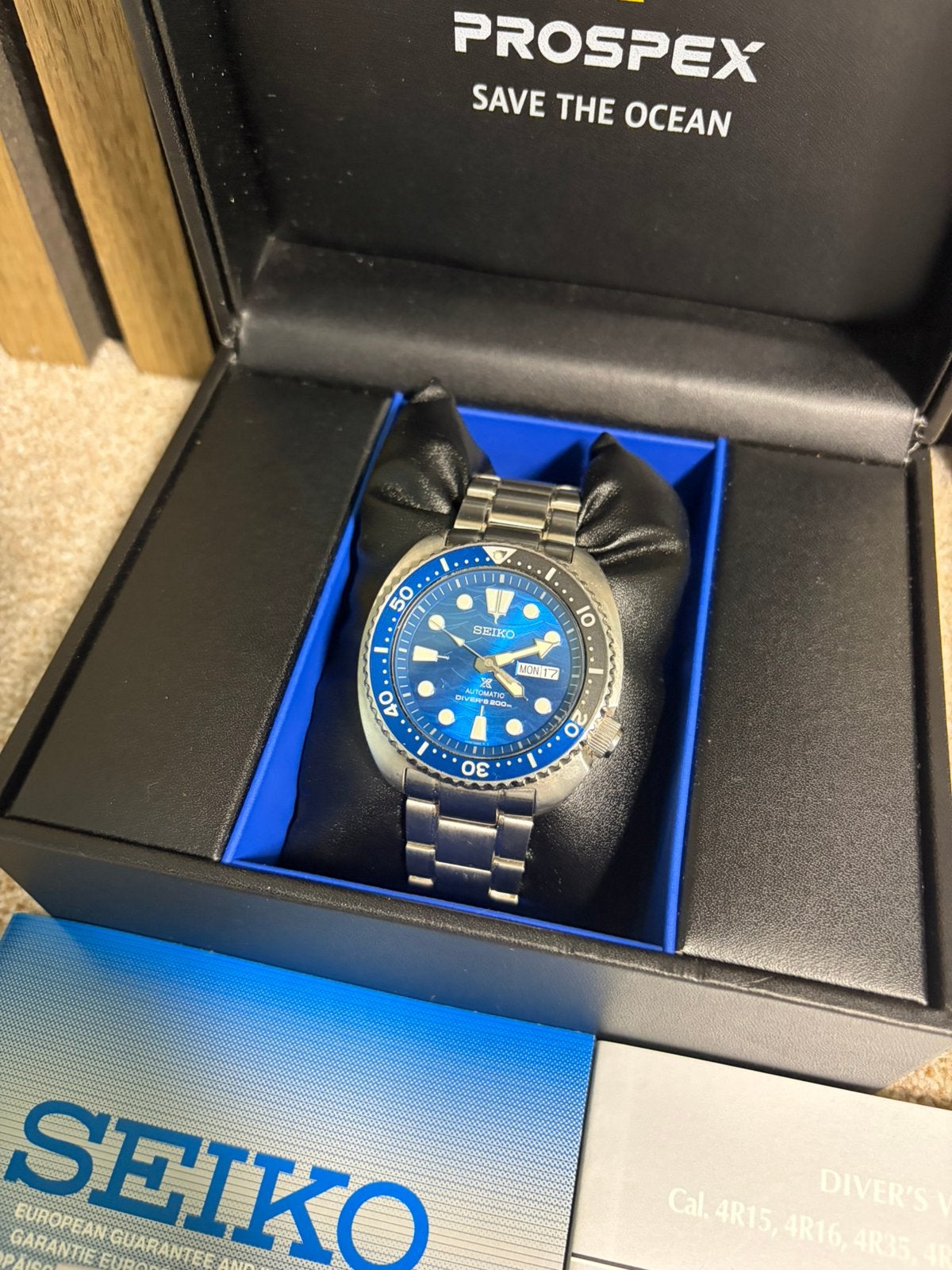 Seiko Prospex SRPD21K1 Save the Ocean, Ophalen of Verzenden, Zo goed als nieuw, Staal, Seiko