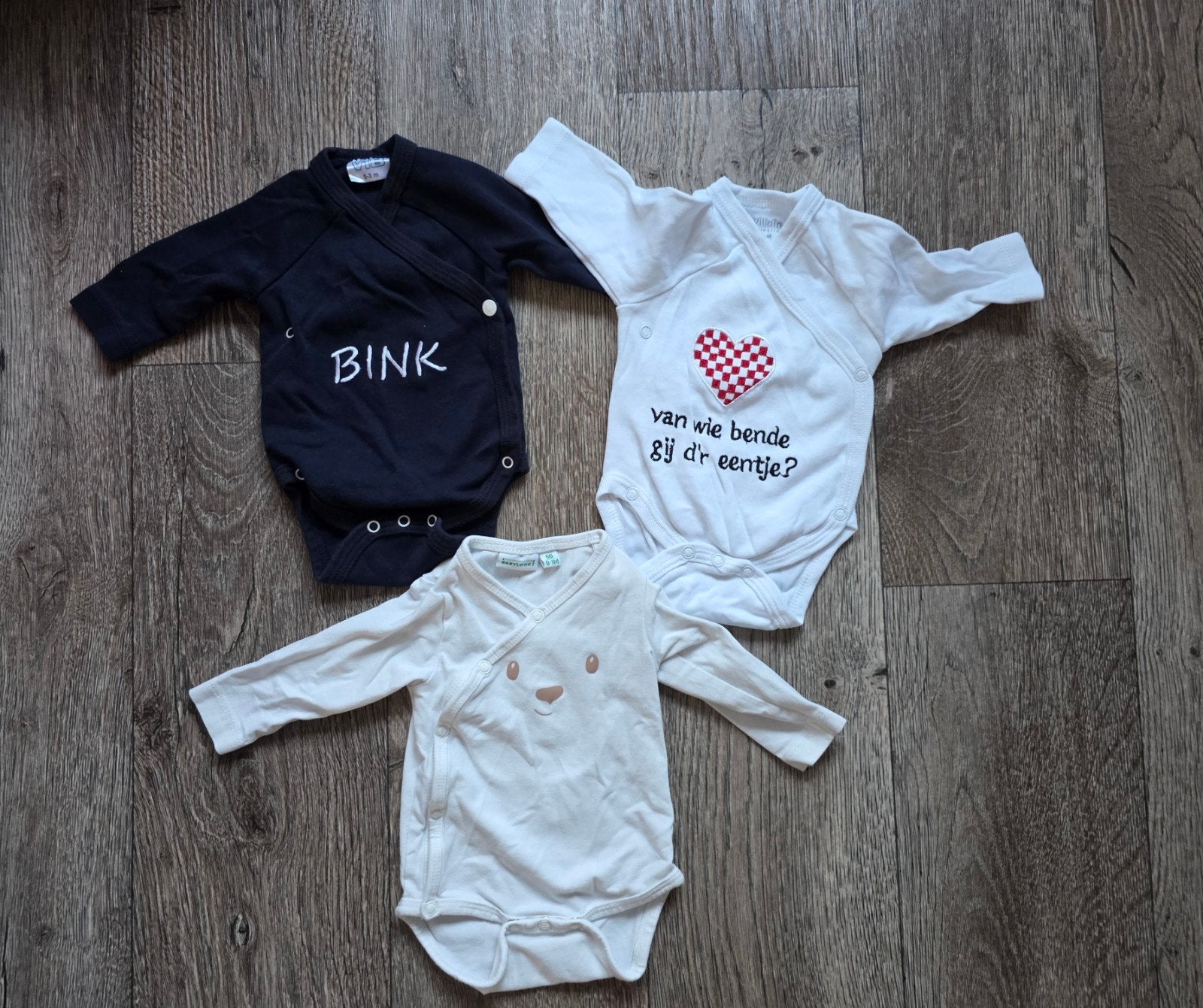 Baby rompertjes met lange mouwen - Maat 50, Nacht- of Onderkleding, Babylook, Jongetje of Meisje, Ophalen of Verzenden