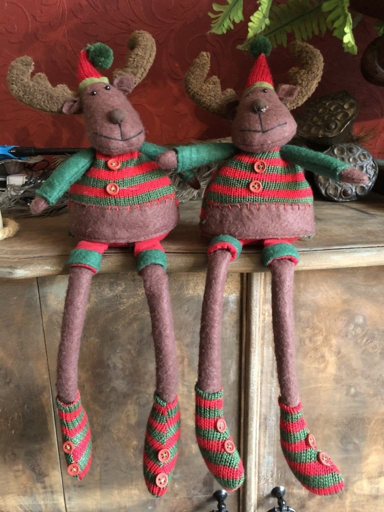 Kerst leuke rendieren om op de rand van een kast te zetten, Ophalen of Verzenden, Zo goed als nieuw