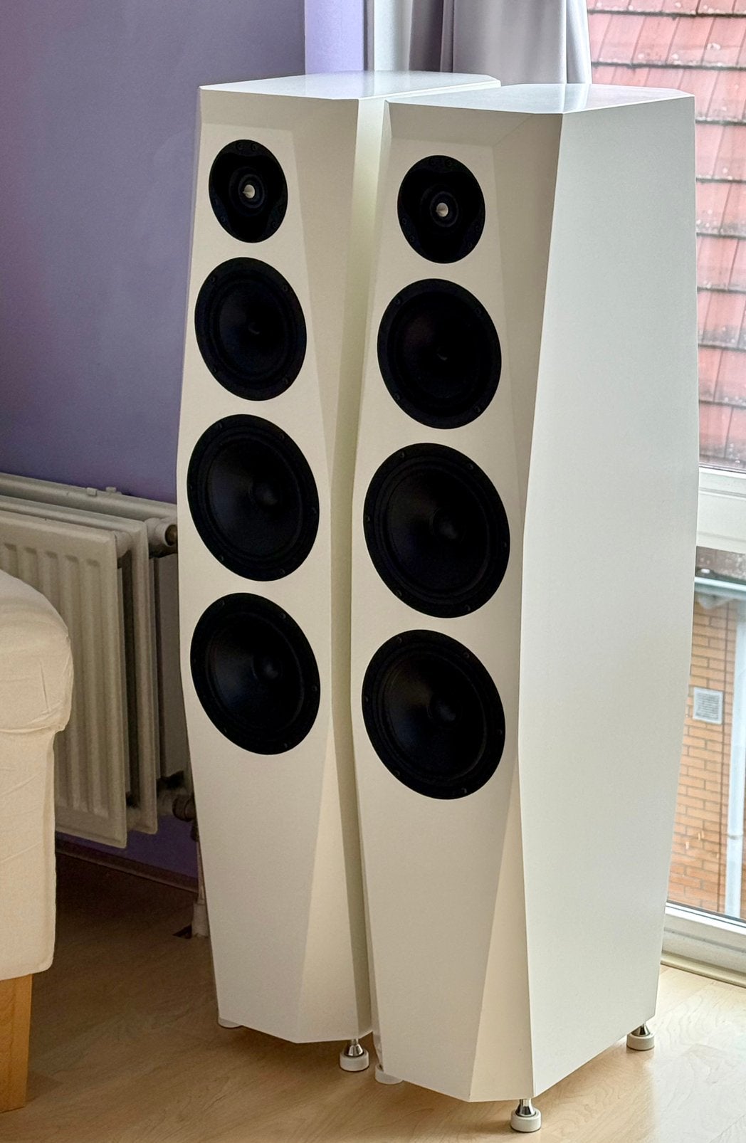 Scan Speak Nassac Illuminator vloerstaande luidsprekers, Ophalen, 120 watt of meer, Front, Rear of Stereo speakers, Overige merken