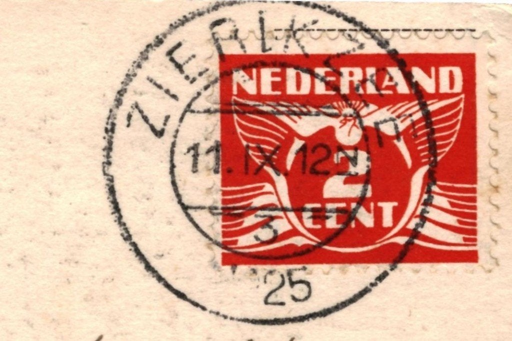 936171 Zierikzee Meelstraat 1925 Gelopen met zegel, Ophalen of Verzenden, 1920 tot 1940, Gelopen, Zeeland