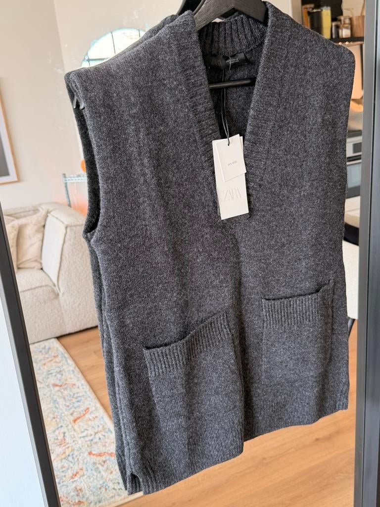 Nieuwe ZARA spencer maat S - grijs - 94% wol, Kleding | Dames, Ophalen of Verzenden, Nieuw, Maat 36 (S), Grijs
