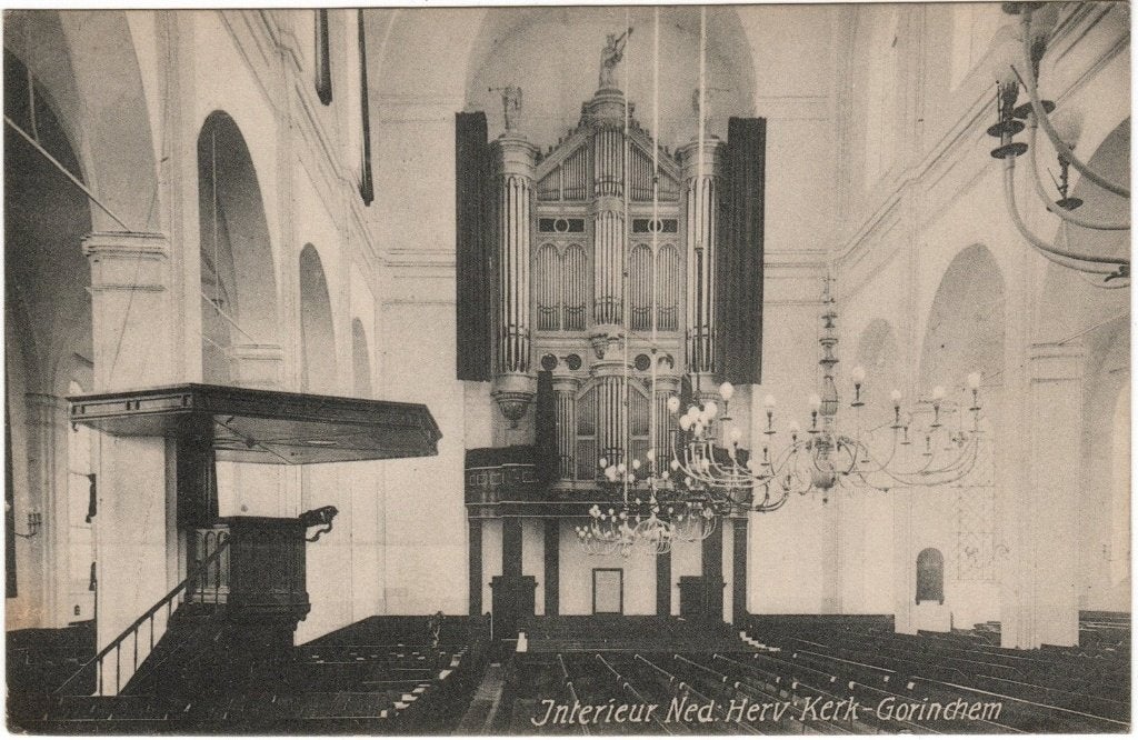 Gorinchem  Interieur Ned. Herv. Kerk, Ophalen of Verzenden, 1980 tot heden, Gelopen, Zuid-Holland