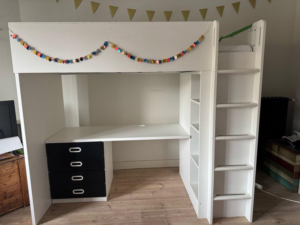 IKEA Hoogslaper met bureau en kledingkast, Ophalen, Gebruikt, Hoogslaper