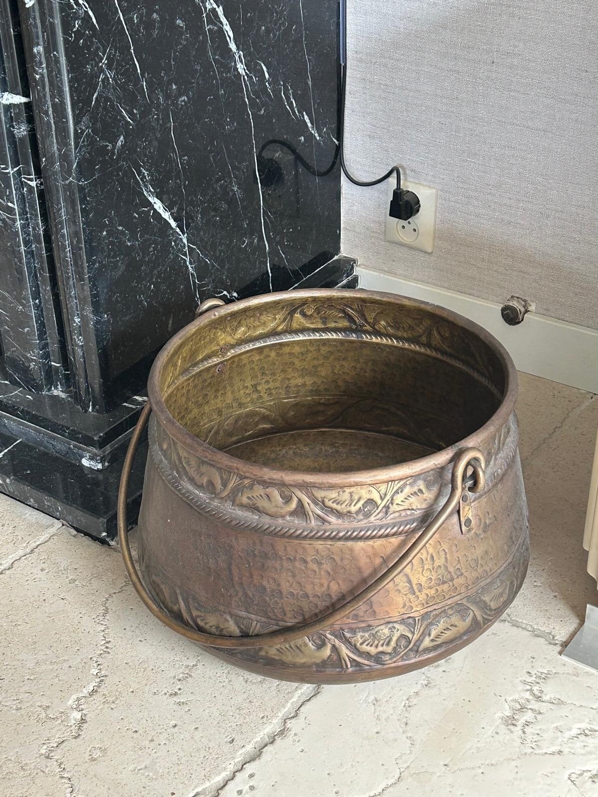 Antieke Koperen Pot voor Open Haard Hout, Antiek en Kunst, Antiek | Koper en Brons, Ophalen, Koper