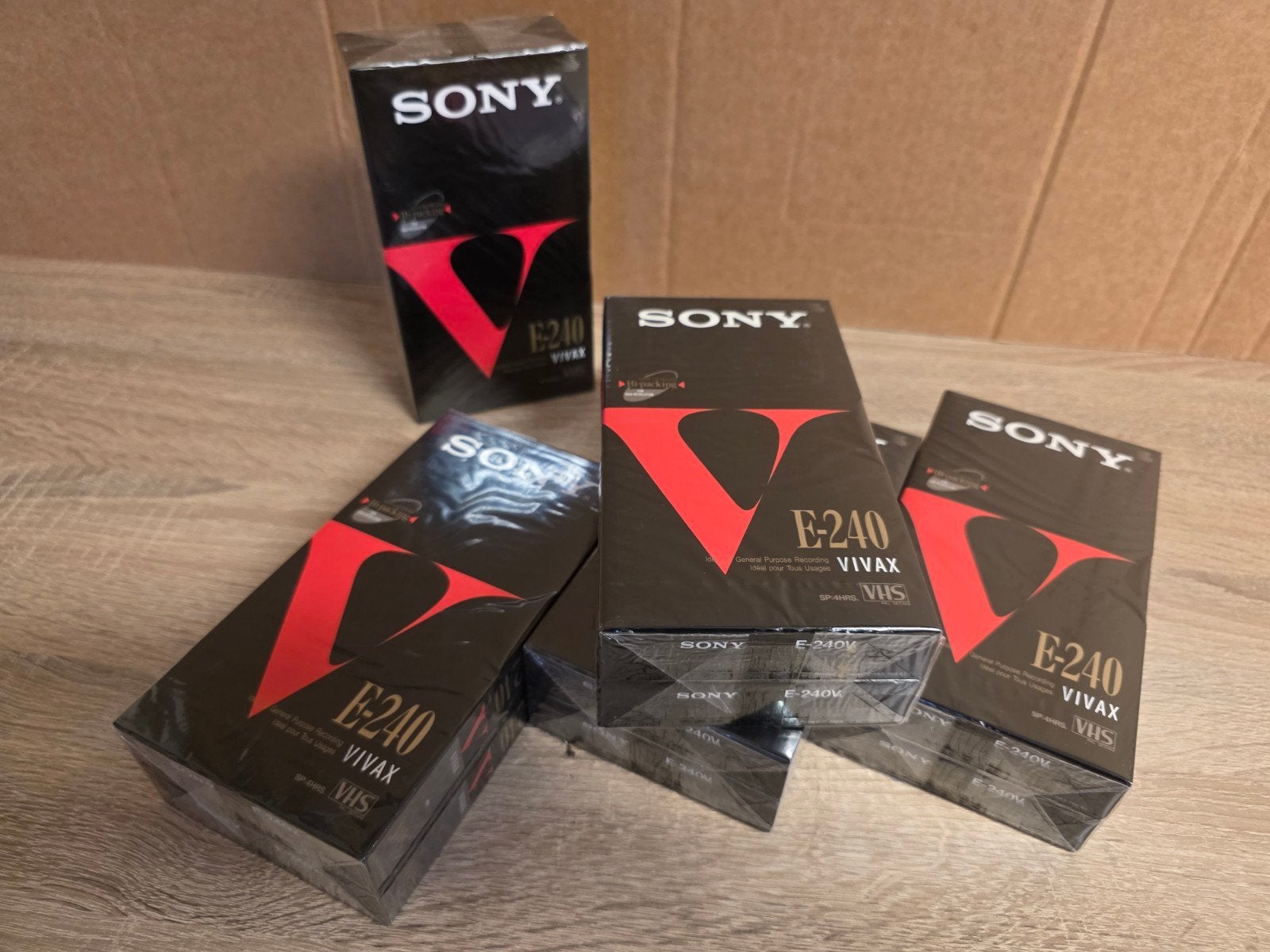 10 x Sony E-240 Vivax VHS Cassettes - Nieuw in verpakking, Alle leeftijden, Overige genres, Ophalen of Verzenden, Nieuw in verpakking