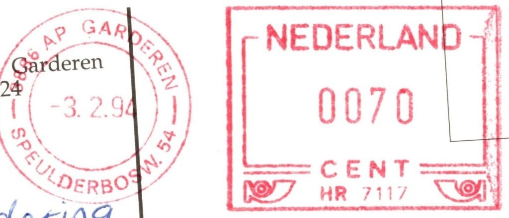 37171 Garderen Gld 80+ Roodstempel hotel Rest t Speulderbos, Ophalen of Verzenden, 1980 tot heden, Gelopen, Gelderland