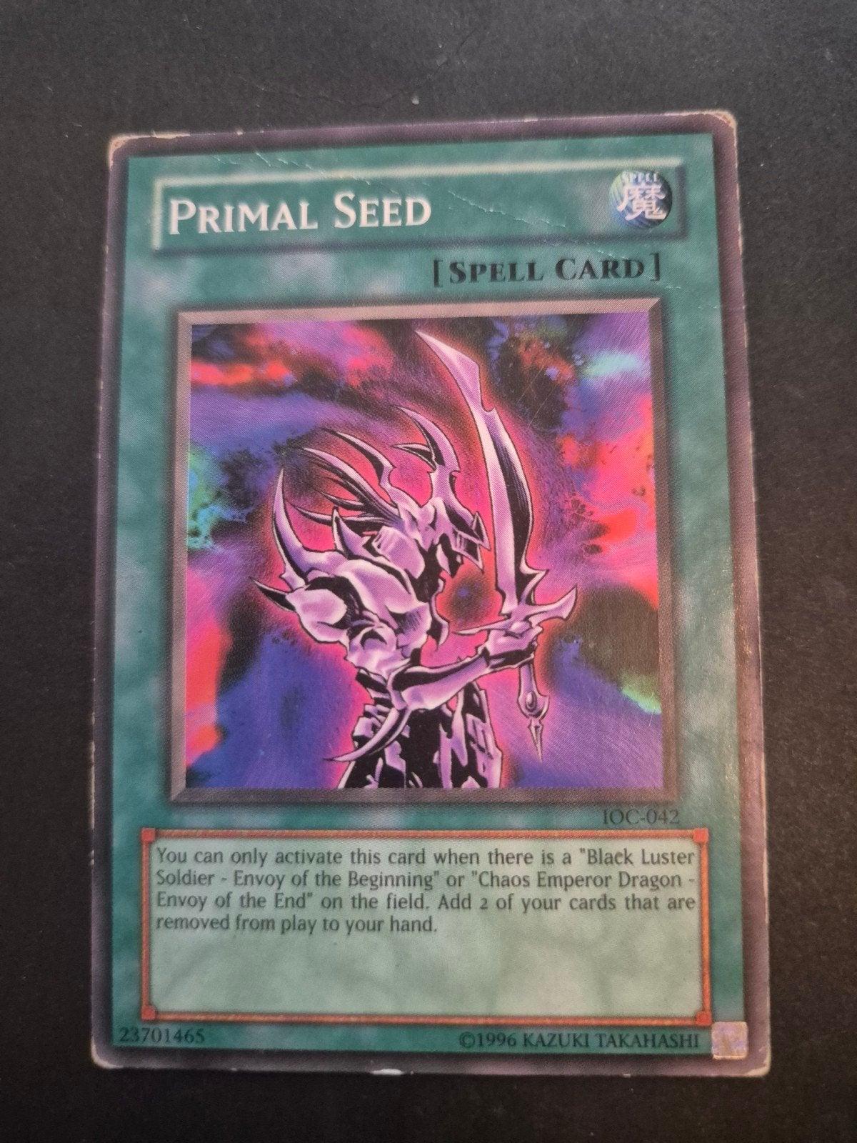 Yu-Gi-Oh! Primal Seed IOC-042 Spell Card, Ophalen, Gebruikt, Losse kaart