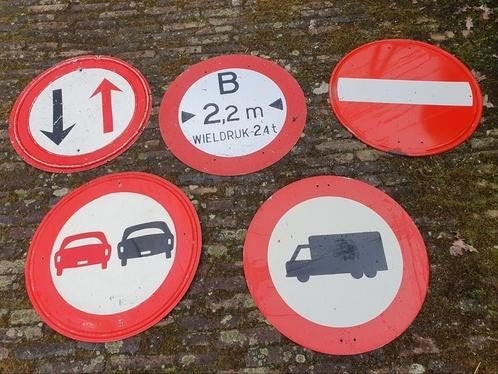 Oud en antiek Verkeersbord diverse borden Nostalgie, Verzamelen, Ophalen, Gebruikt