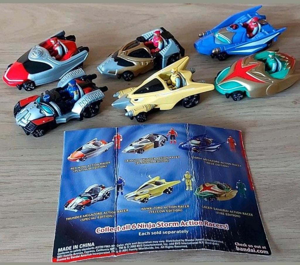 COMPLETE COLLECTIE NINJA STORM ACTION RACERS*BANDAI AUTO+POP, Verzenden, Nieuw