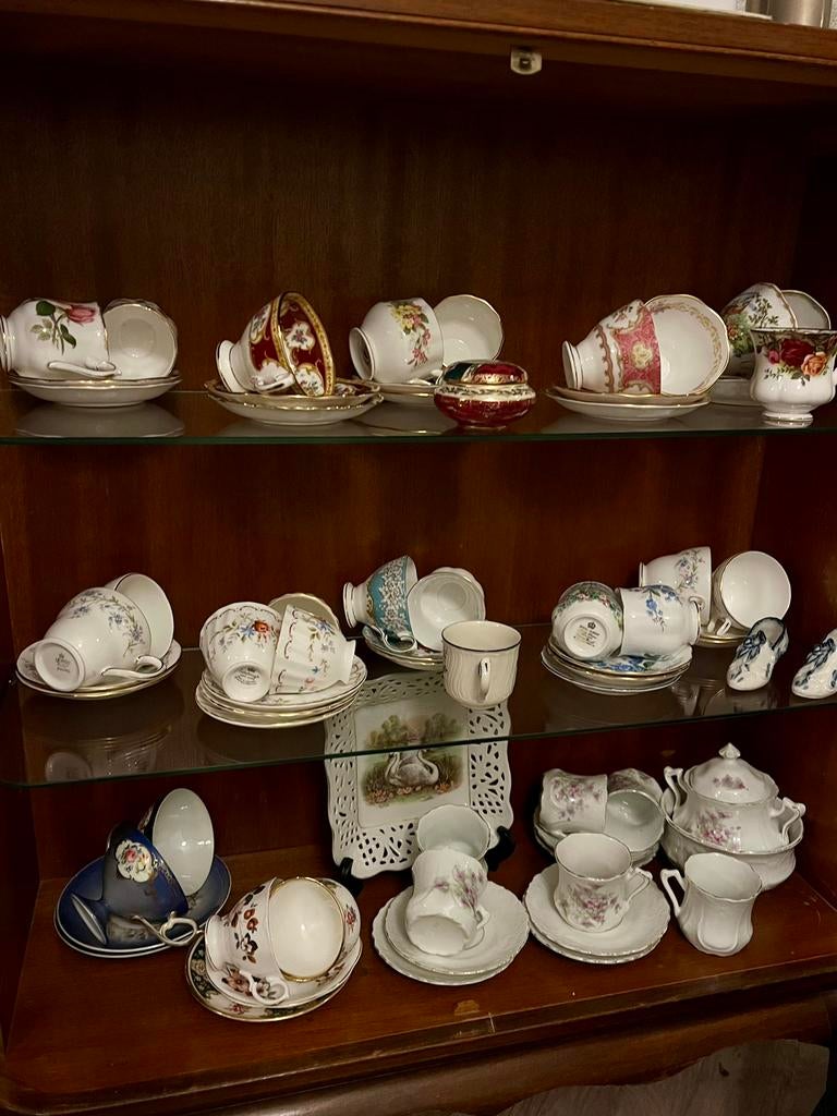 Antiek porselein servies - diverse Engelse merken, Antiek en Kunst, Antiek | Servies compleet, Ophalen of Verzenden