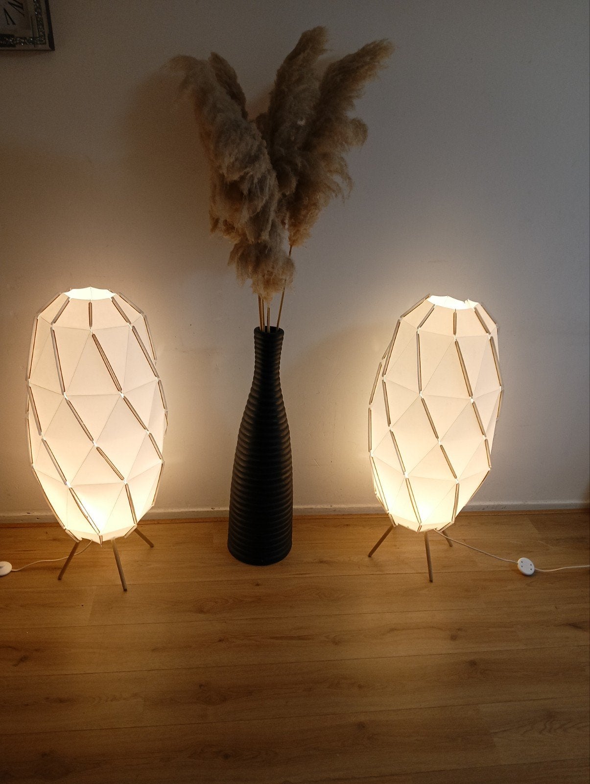 Set van 2 moderne vloerlampen Ikea Sjöpenna, Modern, Scandinavisch, 100 tot 150 cm, Ophalen of Verzenden, Zo goed als nieuw