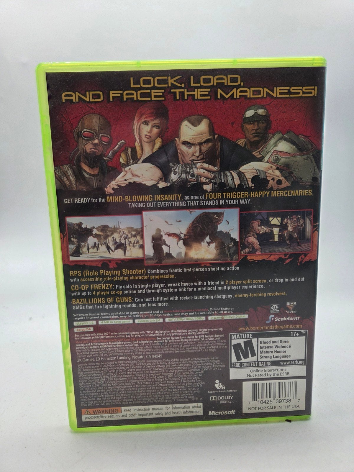 Borderlands - Xbox 360 - Actie RPG Schietspel, Gebruikt, Info@2kgames.com, Ophalen of Verzenden, Eén computer