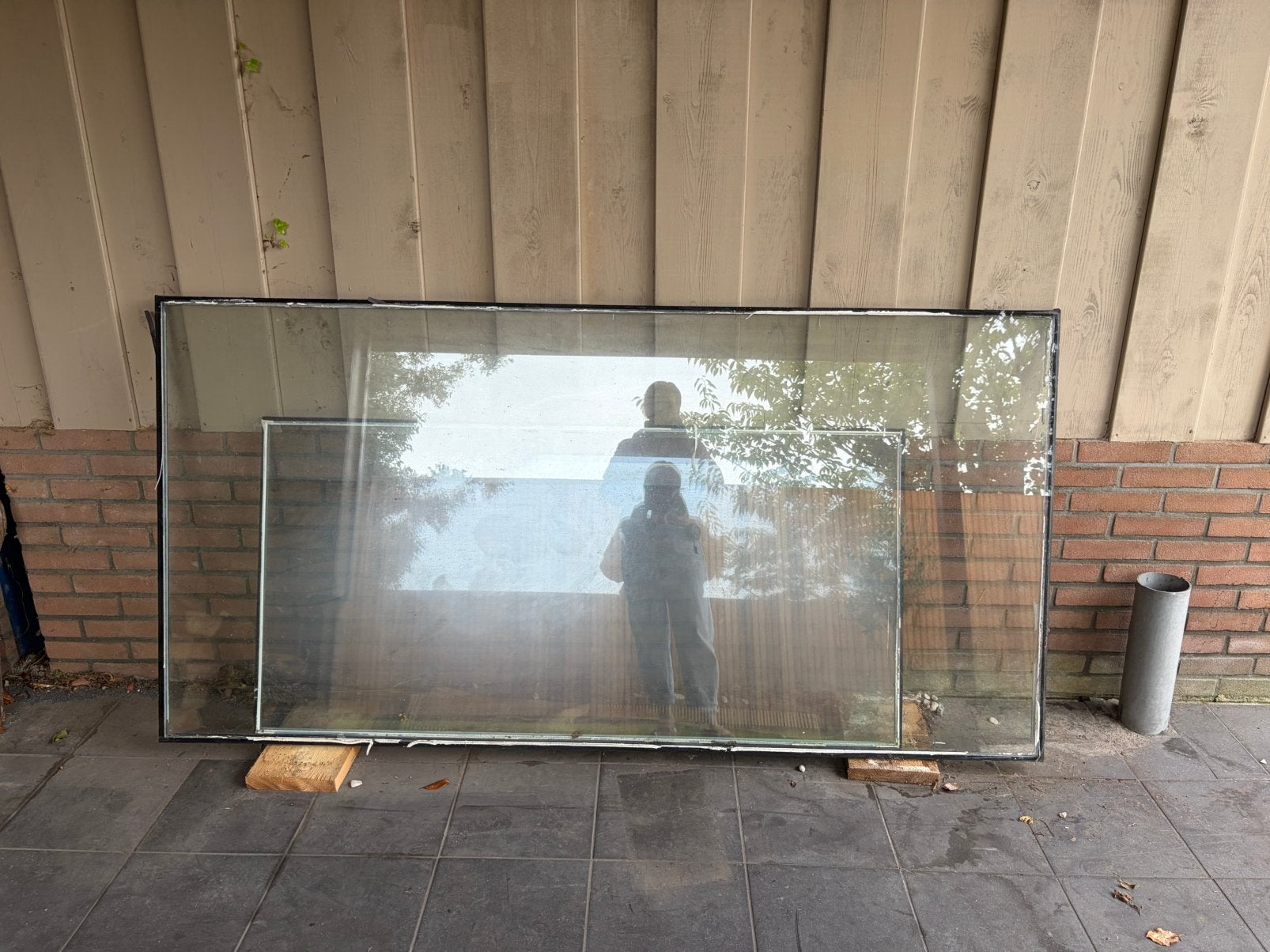 2 keer dubbel glas, Ophalen, Zo goed als nieuw, Minder dan 80 cm, Gevelraam of Ruit