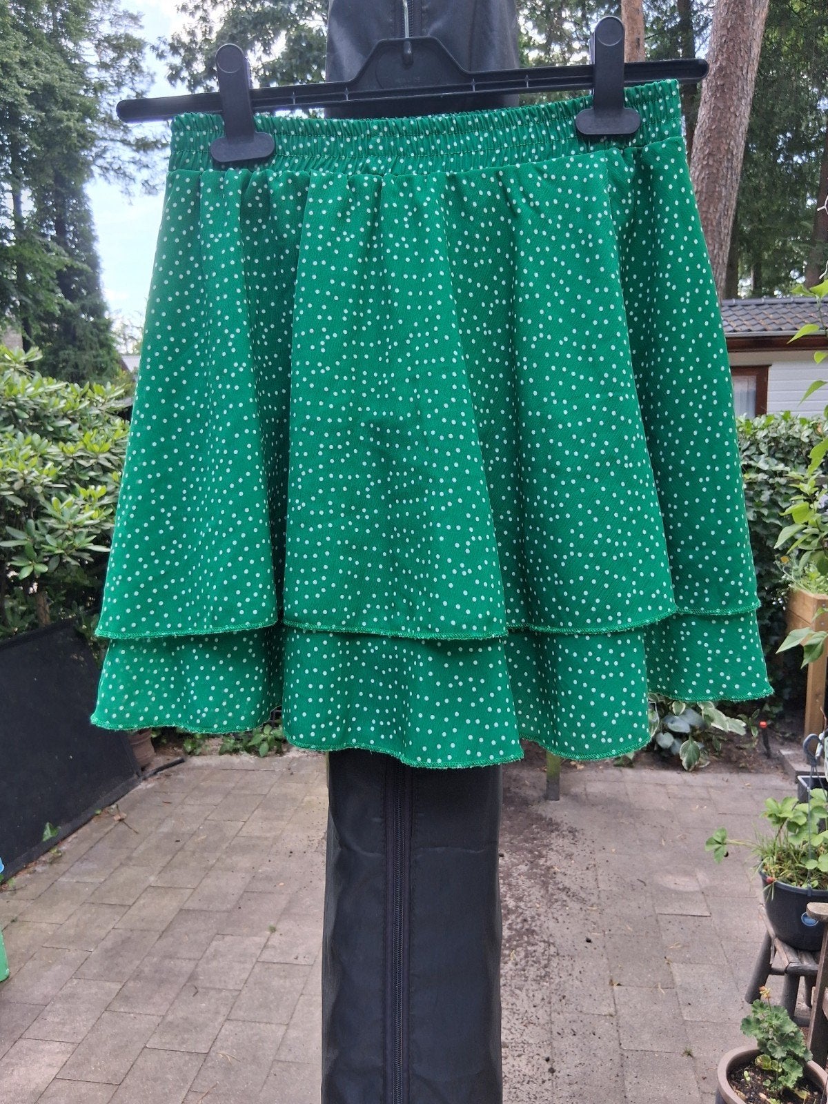 Groen rokje met stippen - Ambiq, Kleding | Dames, Rokken, Ophalen of Verzenden, Zo goed als nieuw, Ambiq, Maat 36 (S)