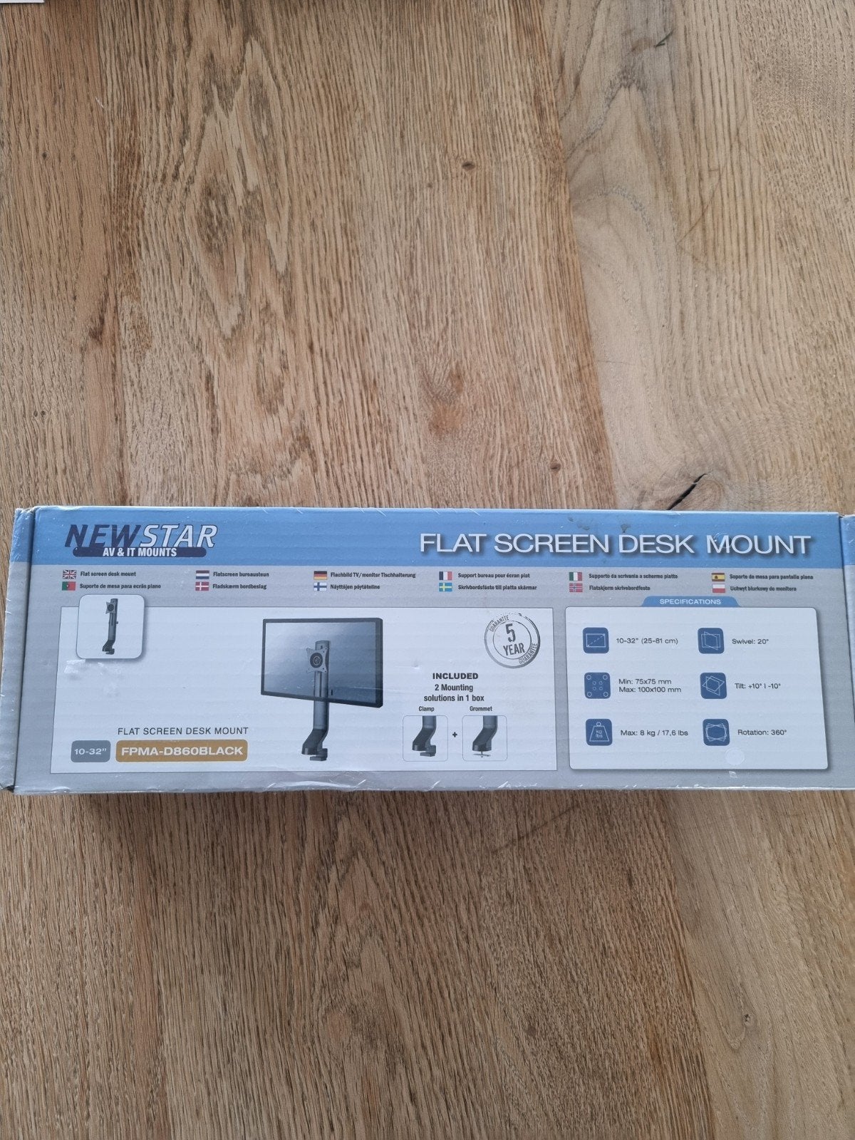 NewStar Flat Screen Bureausteun 10-32 inch (FPMA-D860BLACK), Ophalen of Verzenden, Nieuw