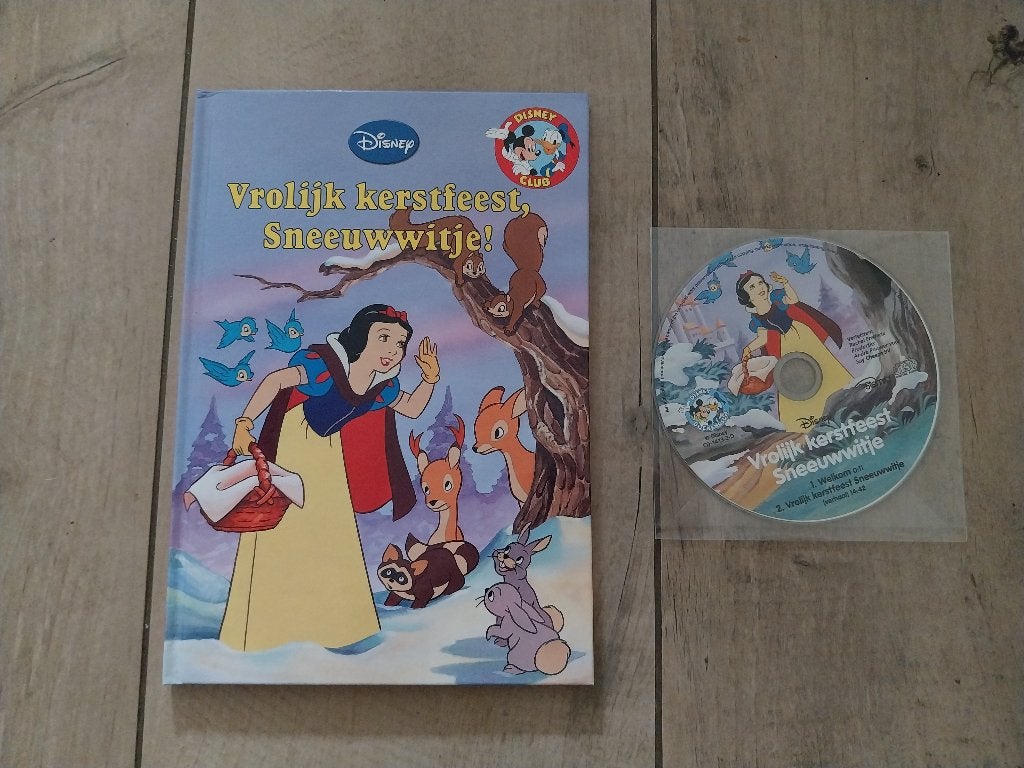Disney Boekenclub Vrolijk kerstfeest, Sneeuwwitje! Boek + cd, Gelezen, Ophalen of Verzenden, Sprookjes, Disney