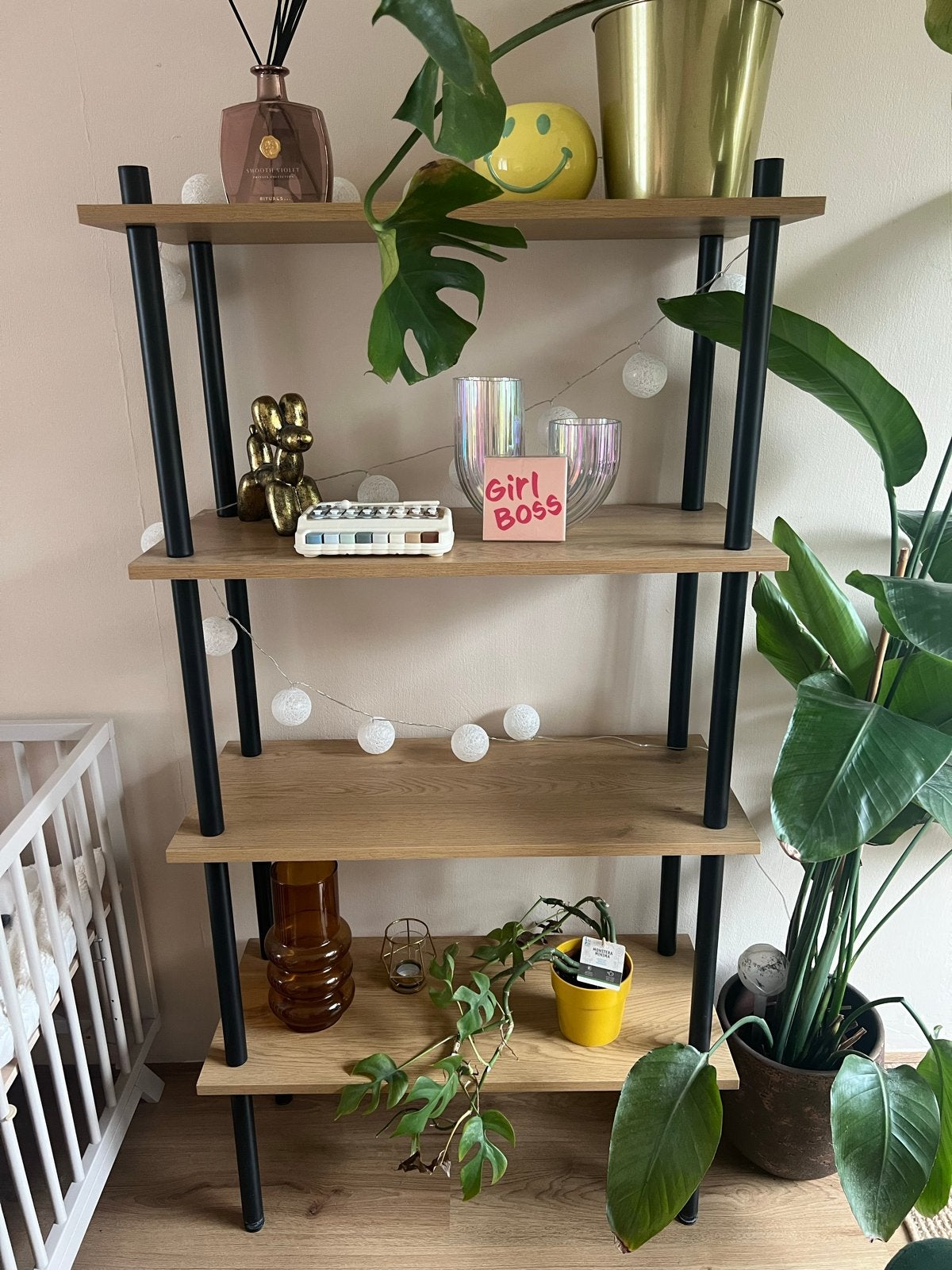 Stijlvolle open kast voor de woonkamer, Ophalen, Met plank(en), Gebruikt, 50 tot 100 cm