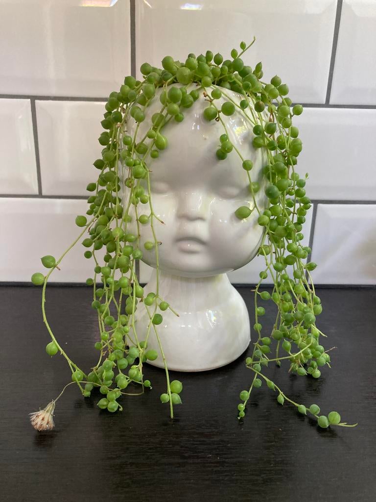 Vintage bloempot hoofdje, Verzamelen, Retro, Ophalen of Verzenden