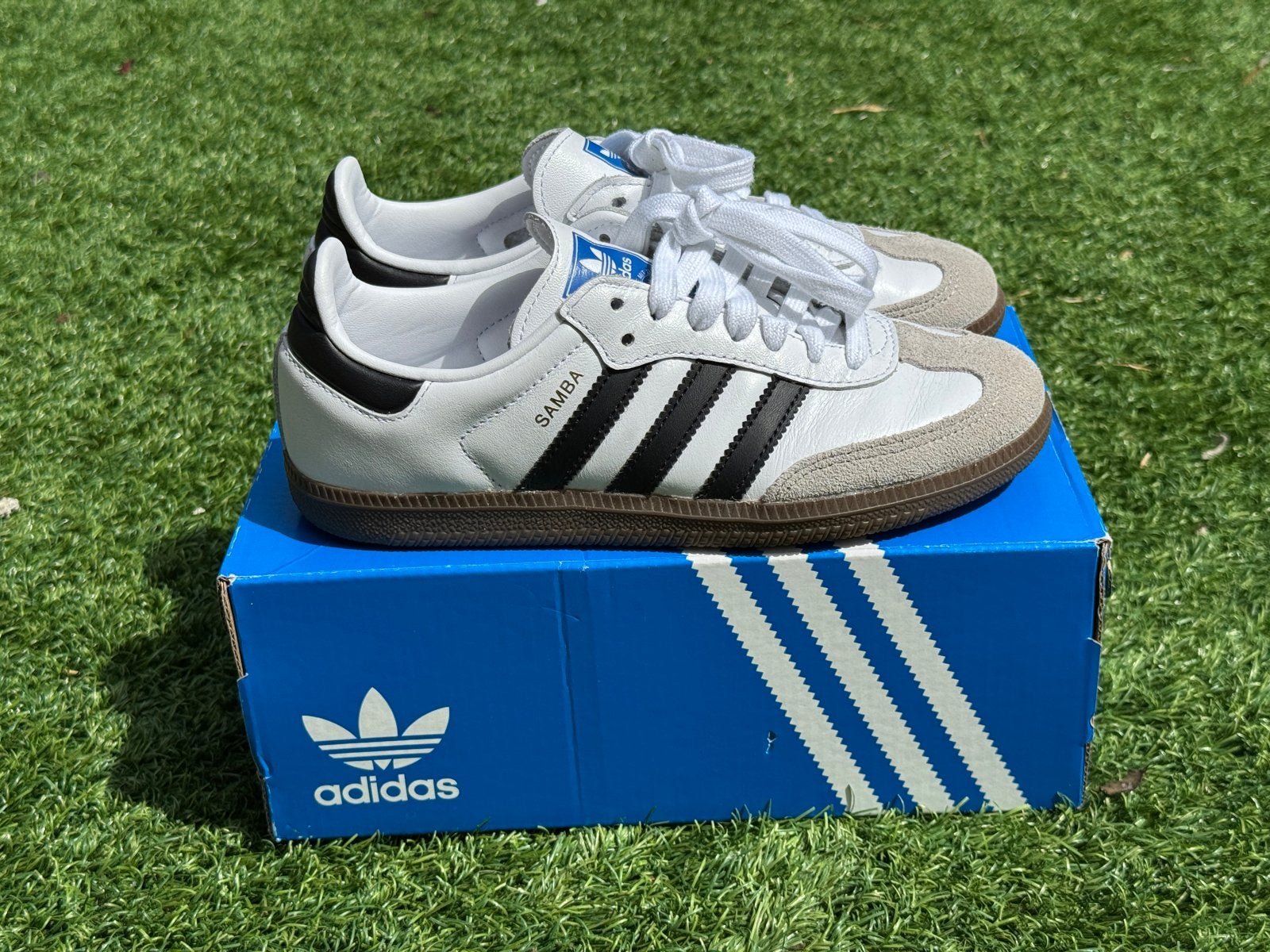 Adidas Samba OG Sneakers, Ophalen, Zo goed als nieuw, Wit, Sneakers of Gympen
