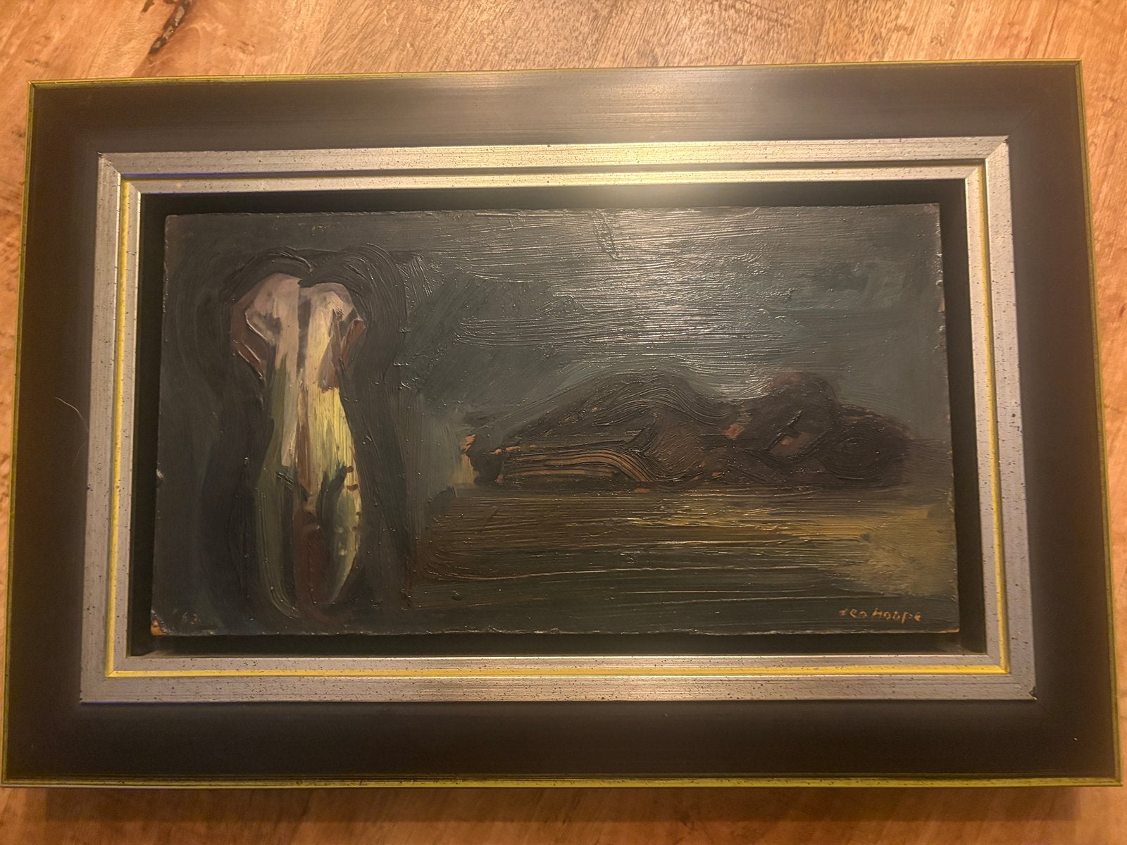 Bob ten Hoope- origineel gesigneerd schilderij op leisteen., Antiek en Kunst, Ophalen