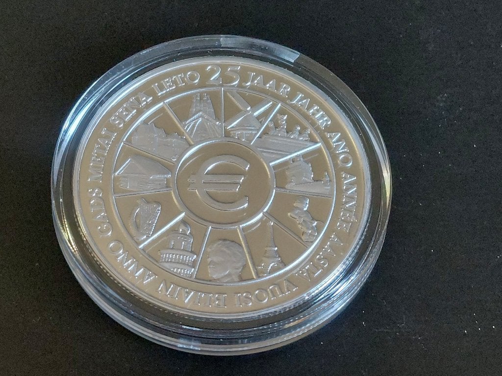 25 JAAR EURO HERDENKINGSMUNT (2025), Ophalen of Verzenden, Zilver, Nederland