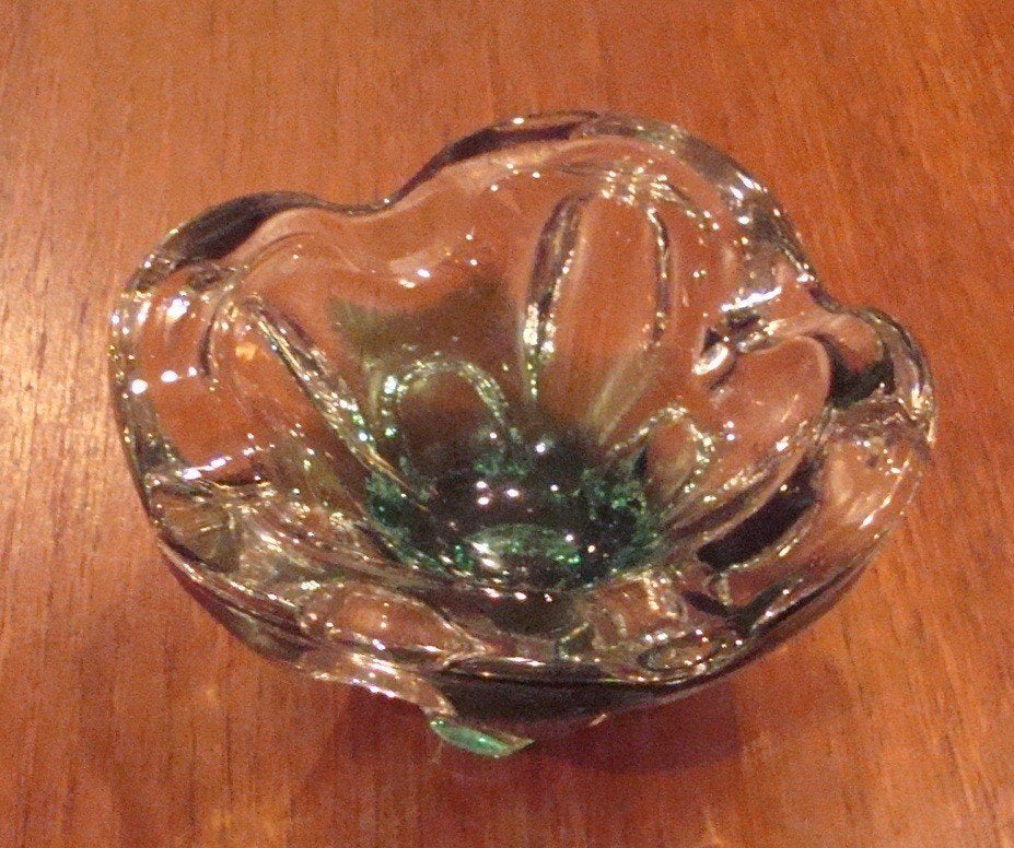 Murano Schaal Groen, Antiek en Kunst, Ophalen of Verzenden