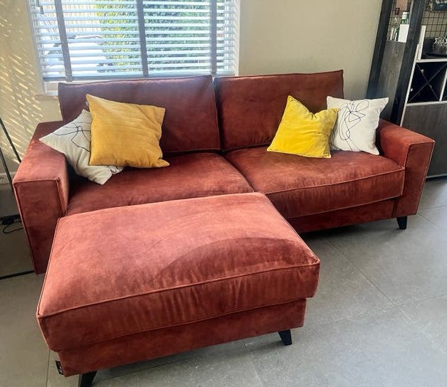 Driezits bank Room108 Cloë met hocker, Ophalen, 100 tot 125 cm, Driepersoons, Zo goed als nieuw