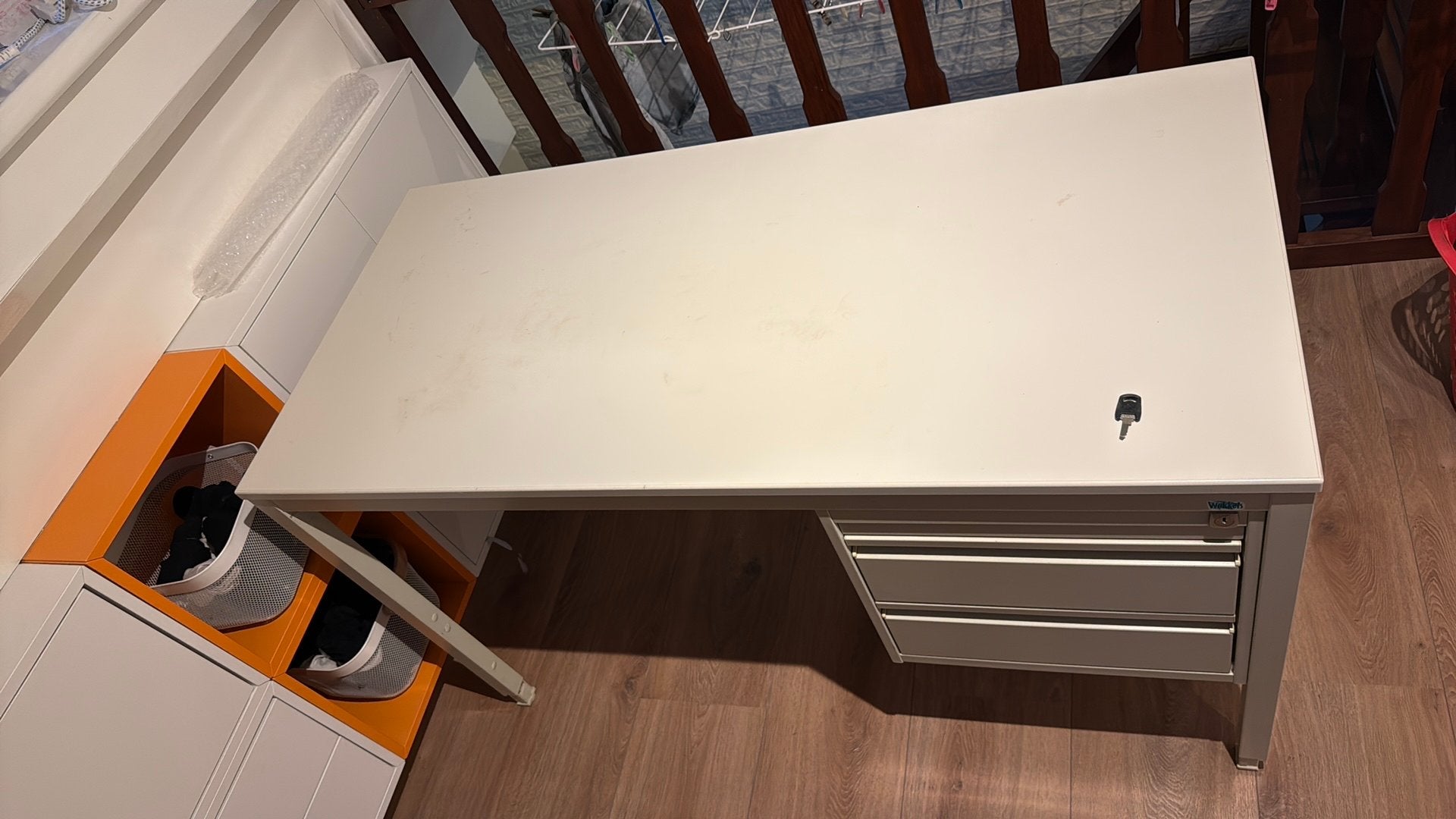 Bureau 60x125cm., Ophalen, Gebruikt, Metaal, Kinderbureau