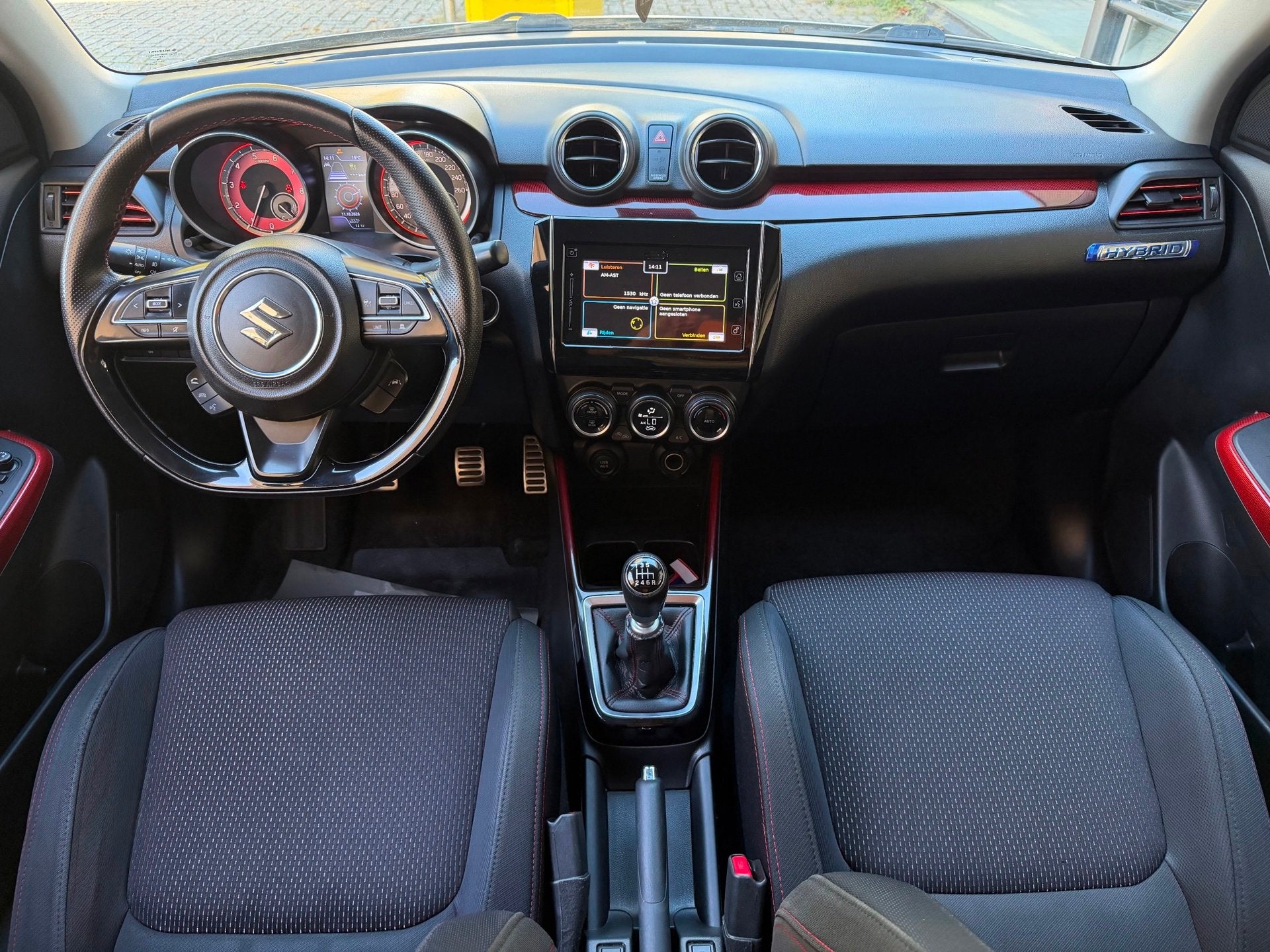 Suzuki Swift 1.4 Sport Smart Hybrid HKS Sportuitlaat ACC Lan, Voorwielaandrijving, Dealer onderhouden, Stof, Gebruikt