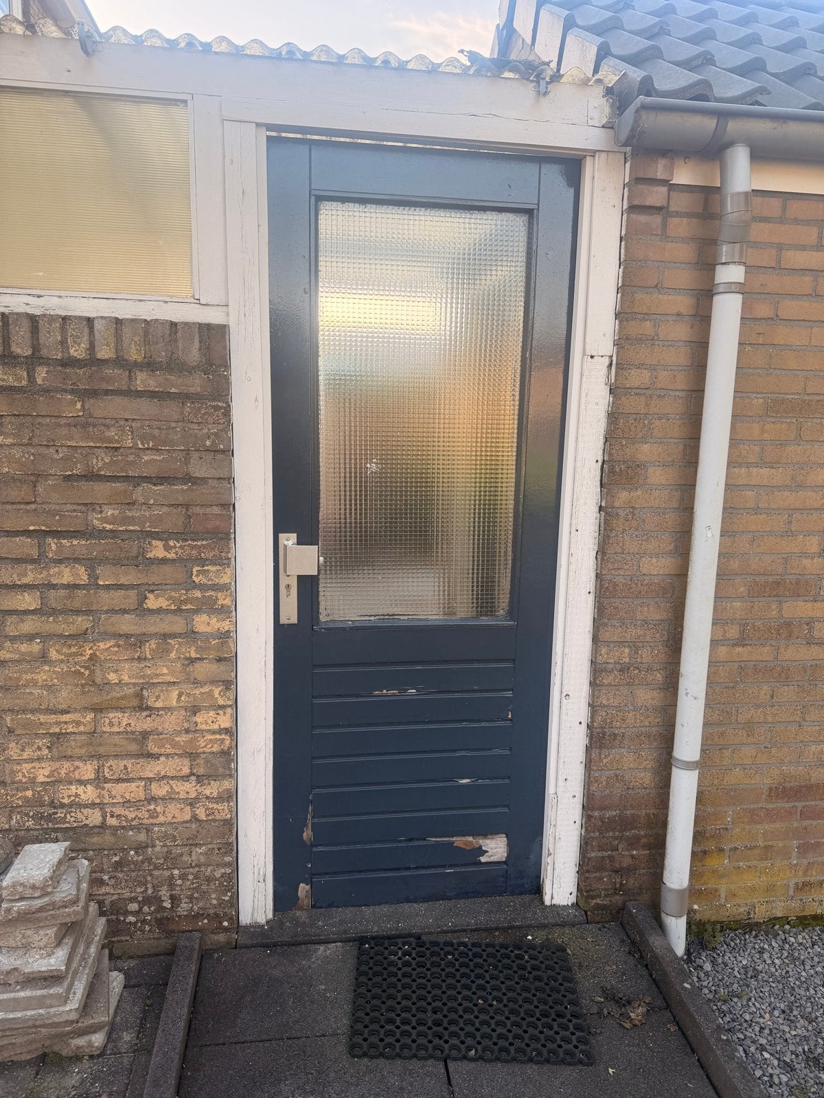 20€ Goeie schuurdeur - stevig en functioneel, Ophalen, Gebruikt, 80 tot 100 cm, Buitendeur