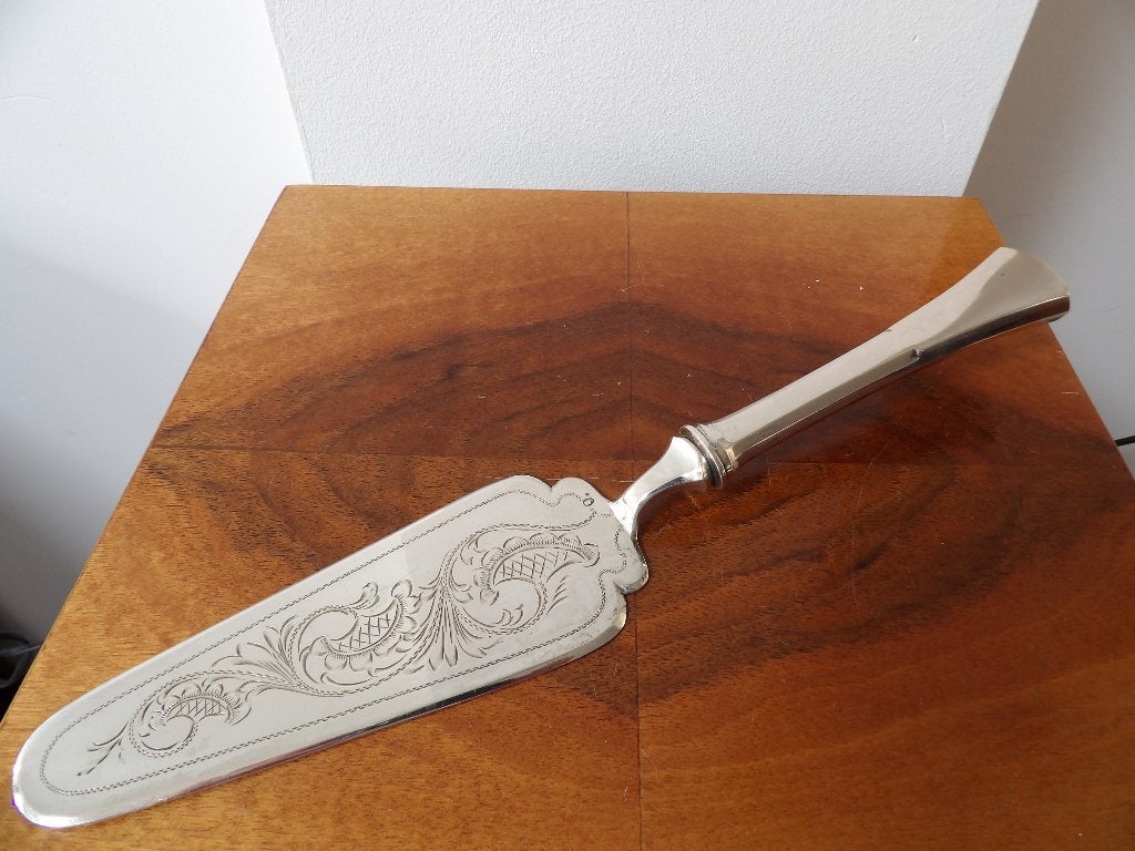 Antieke Engelse Taartschep Zilver/Verzilverd, ca. 1900, Ophalen of Verzenden