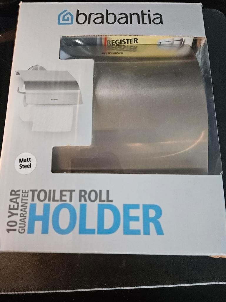 Brabantia WC Rolhouder Hangend RVS Matt steel nieuw in doos., Huis en Inrichting, Badkamer | Badtextiel en Accessoires, Ophalen of Verzenden