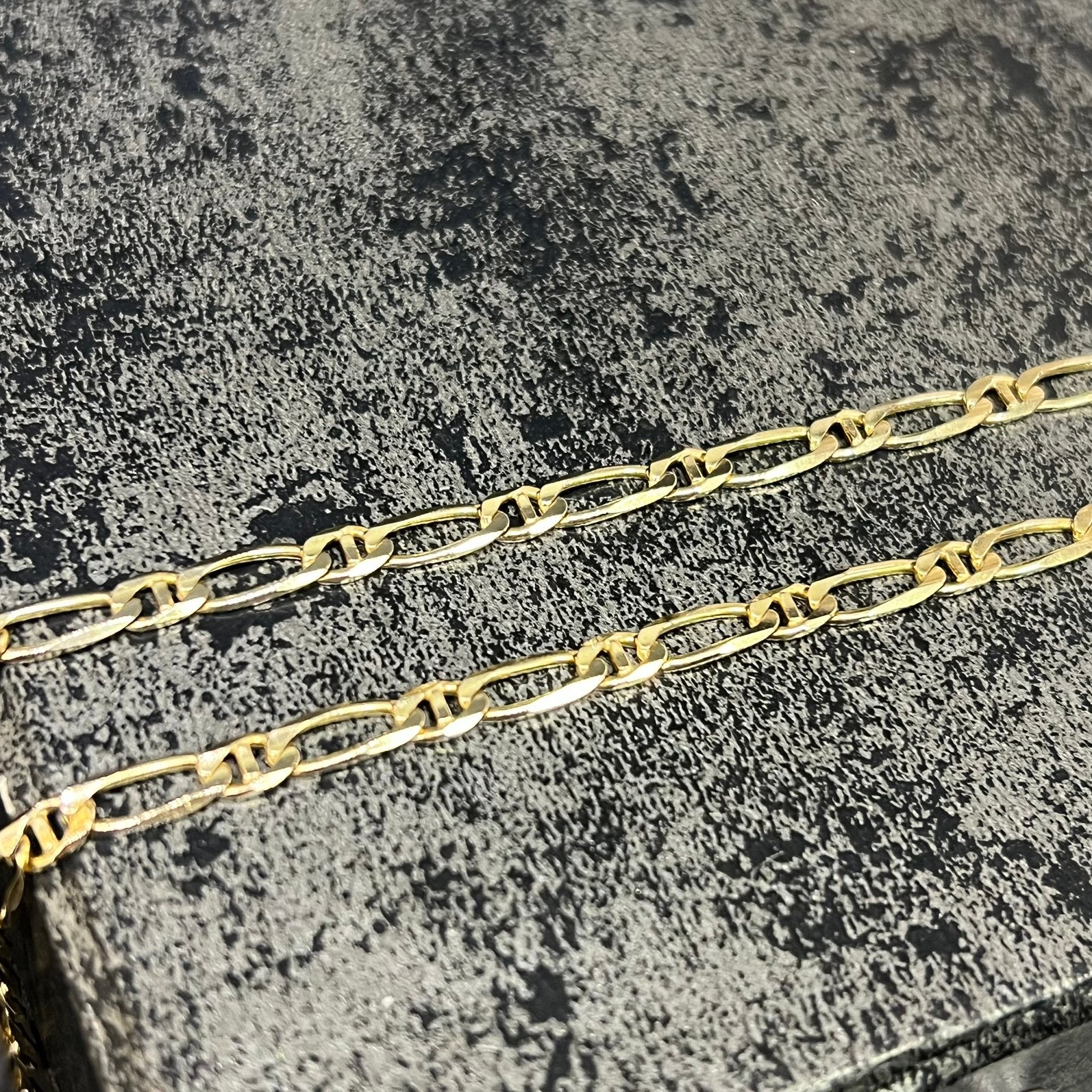 14k gouden ketting massief schakel anker model, Ophalen of Verzenden, Nieuw, Goud