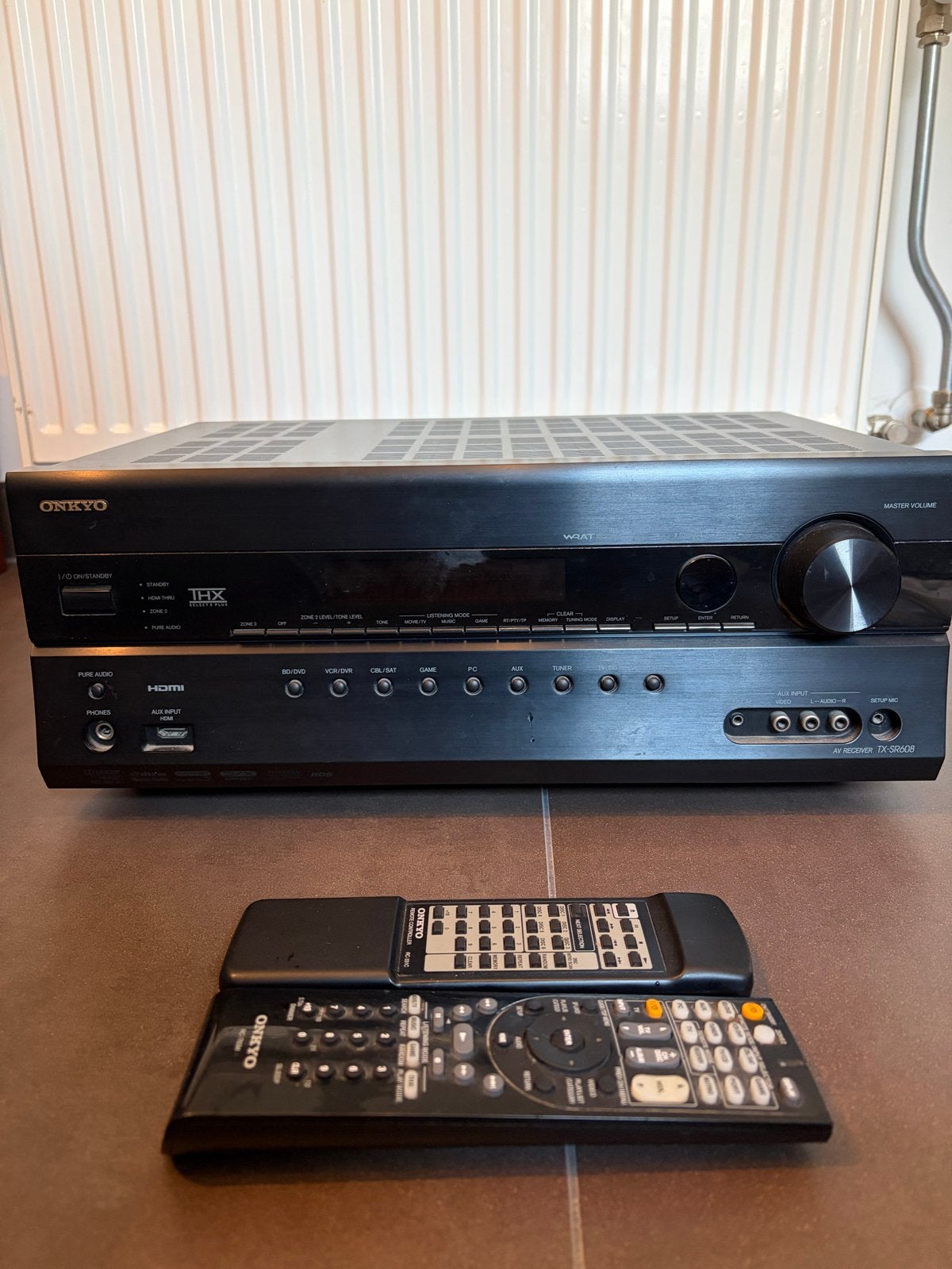 Onkyo TX-SR608 AV Receiver met afstandsbedieningen, Ophalen, Gebruikt, 120 watt of meer, Onkyo