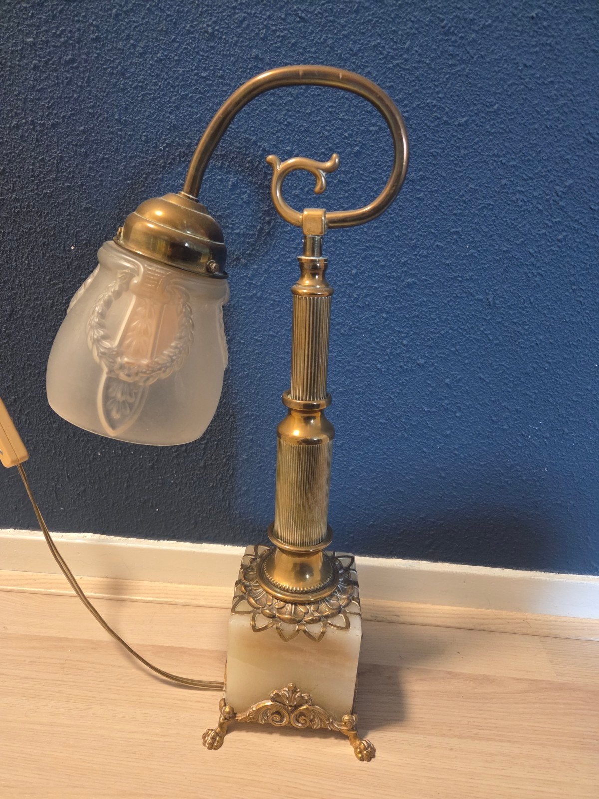 Antieke Art Nouveau / Edwardiaanse Bureaulamp, Ophalen