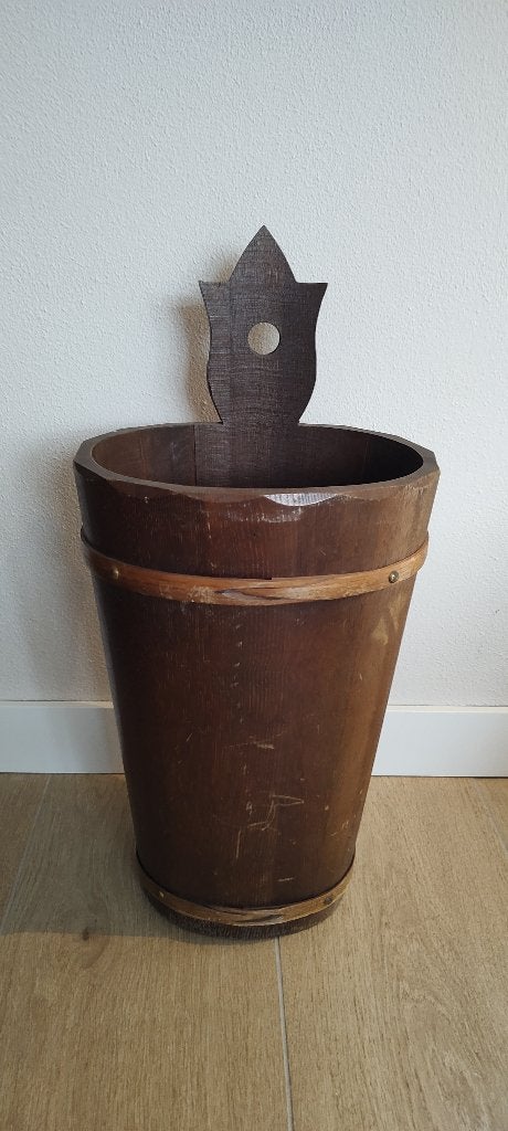 Oude houten paraplu bak, Ophalen of Verzenden, Gebruikt, Hout
