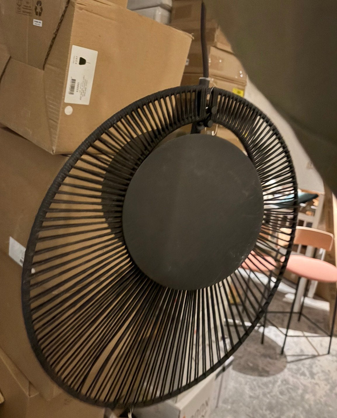 Forestier zwarte design hanglamp showmodel oyster, Huis en Inrichting, Ophalen of Verzenden, Zo goed als nieuw
