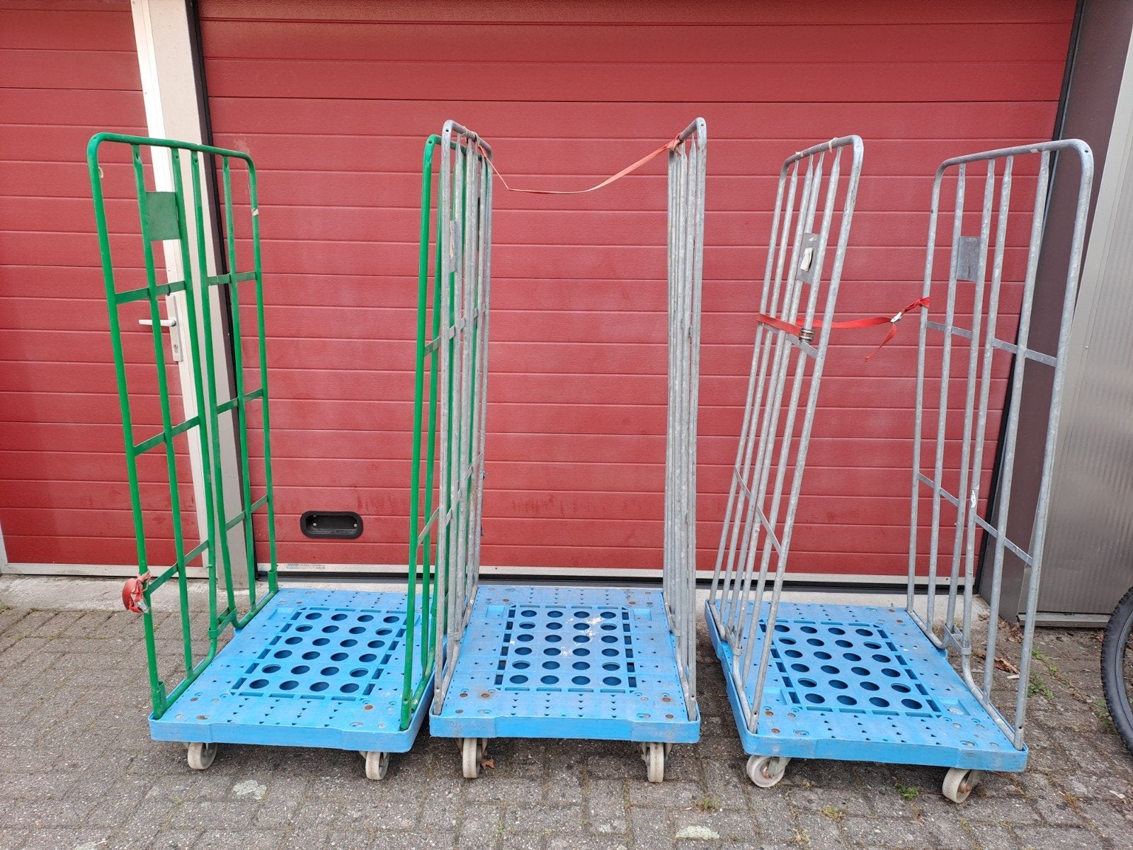3 rolcontainers  Handige transportkarren zwenkwielen, 100 liter of meer, Ophalen, Gebruikt, Transportkar