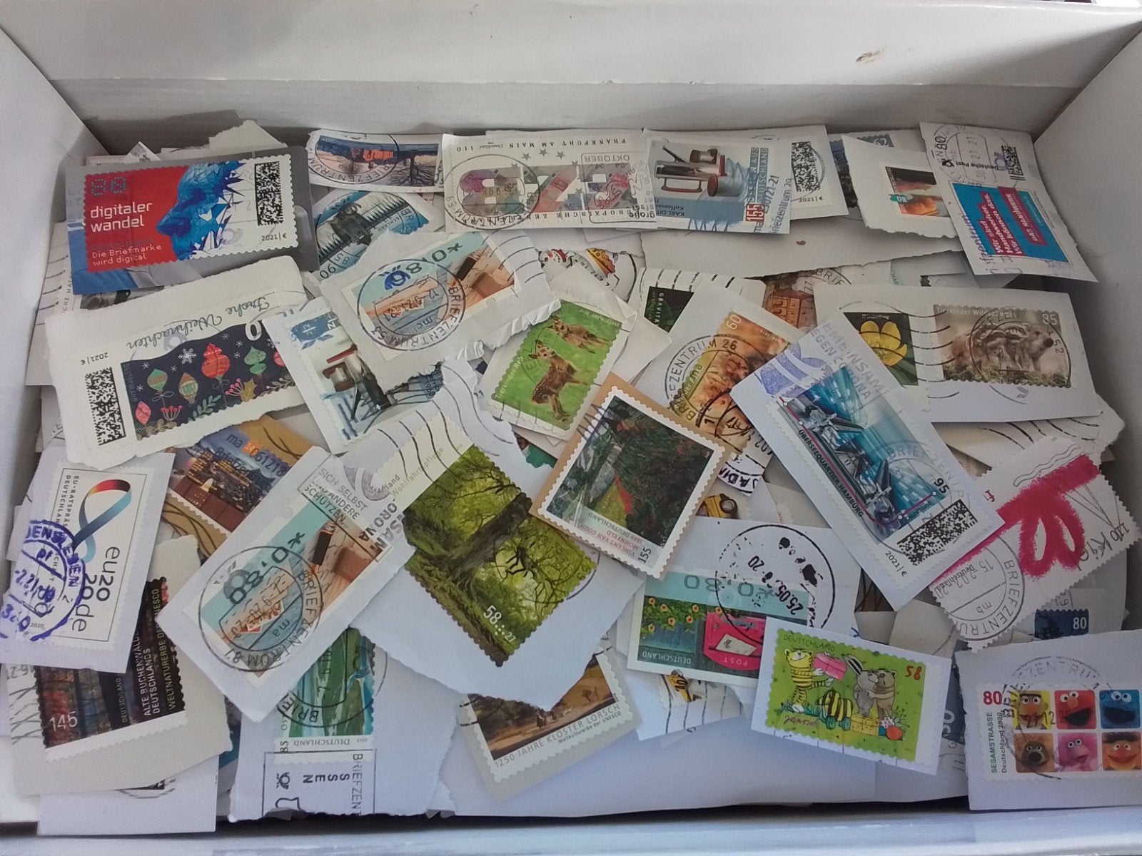 Schoenendoos postzegels kantoorpost Duitsland, Postzegels en Munten, Postzegels | Volle albums en Verzamelingen, Ophalen of Verzenden