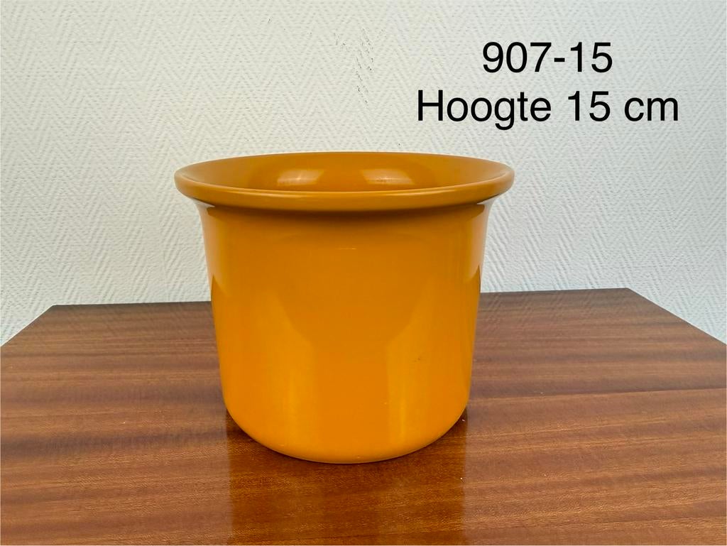 West Germany bloempot oranje - Nummer: 907-15, Rond, Binnen, Ophalen of Verzenden, Zo goed als nieuw
