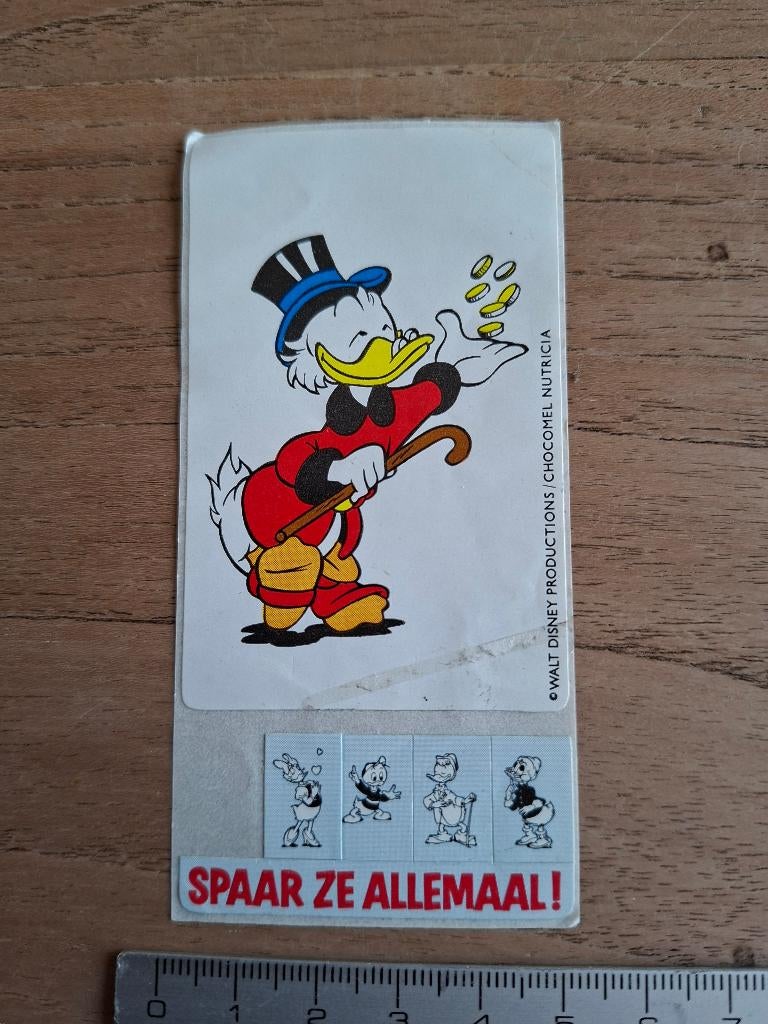 Sticker dagobert Duck, Ophalen of Verzenden, Zo goed als nieuw, Strip of Tekenfilm