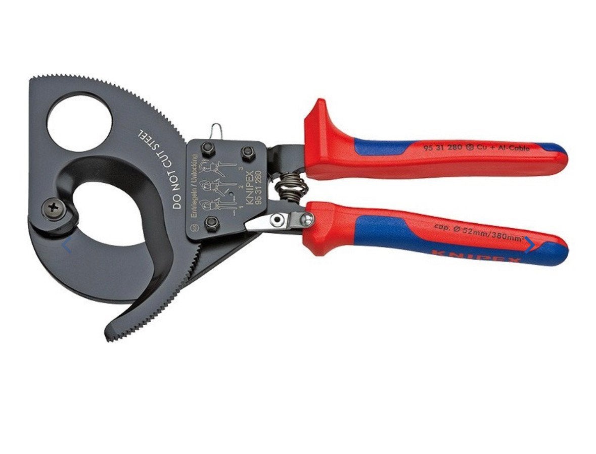 Knipex Kabelschaar (ratelprincipe) 280 mm -Nieuw-, Doe-het-zelf en Verbouw, Ophalen of Verzenden, Nieuw, Tang, Knipex