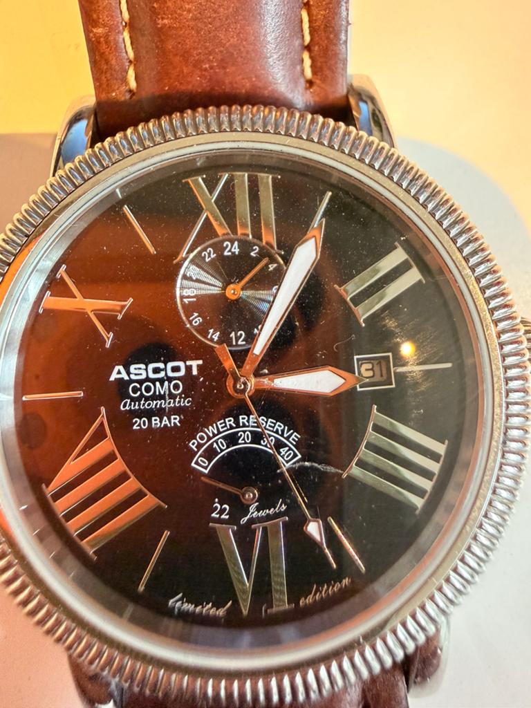 Ascot Como Automatisch Horloge - Limited Edition, Overige merken, Leer, Staal, Polshorloge